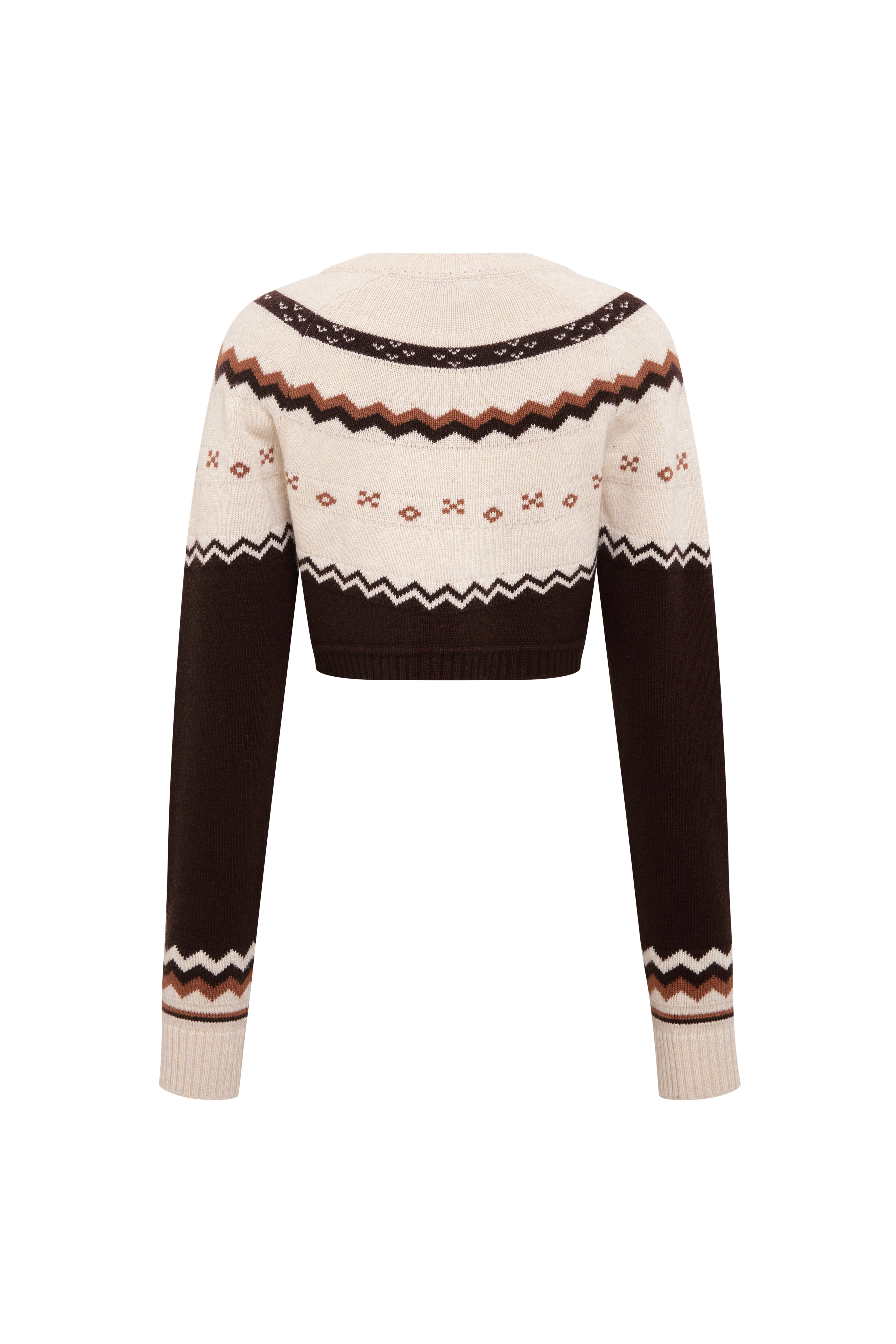 ODESSA - Nordic patterned button cardigan