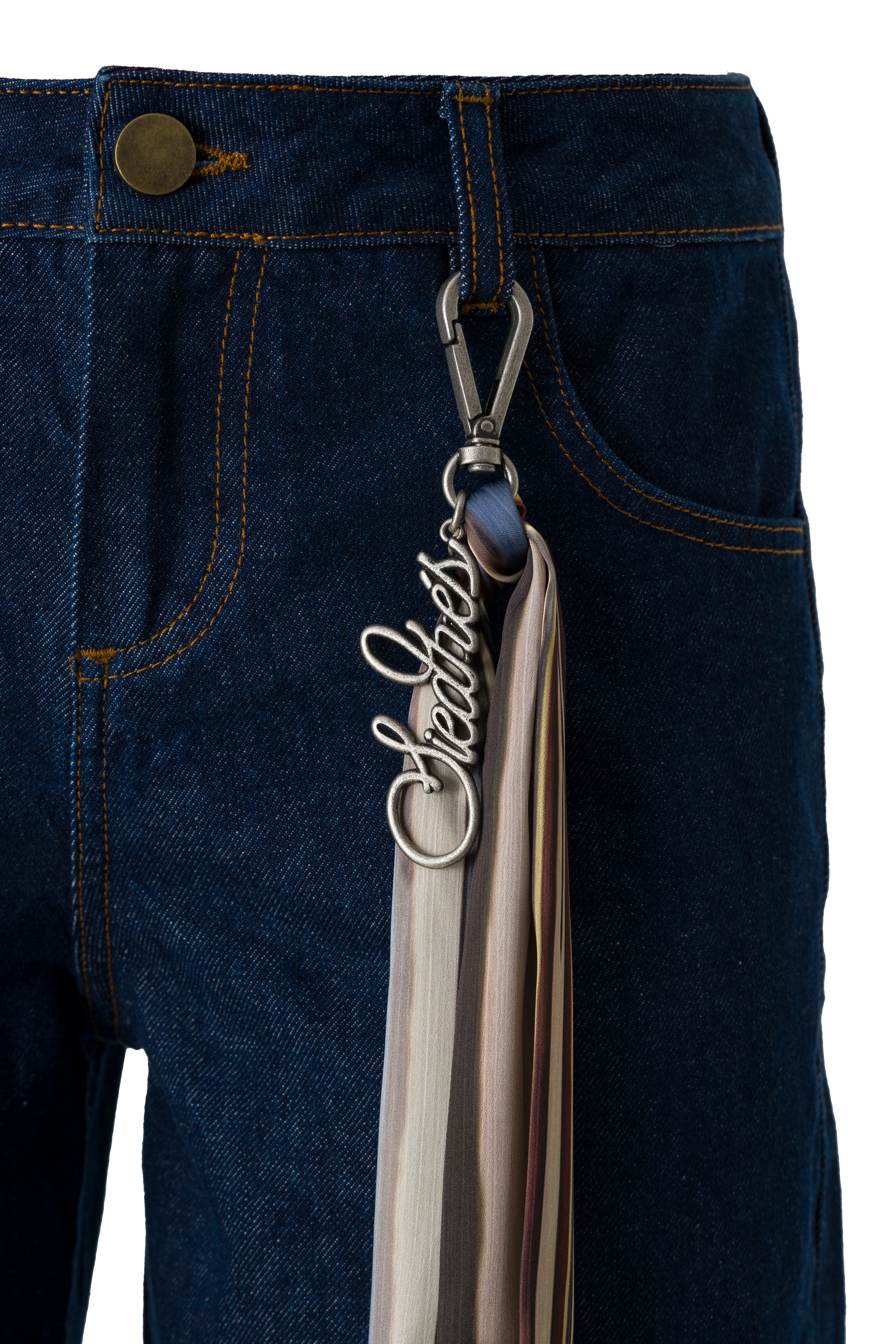 ODETTE - Wide-leg jeans with a chain detail