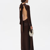 PALOMA - Open-back crepe dress