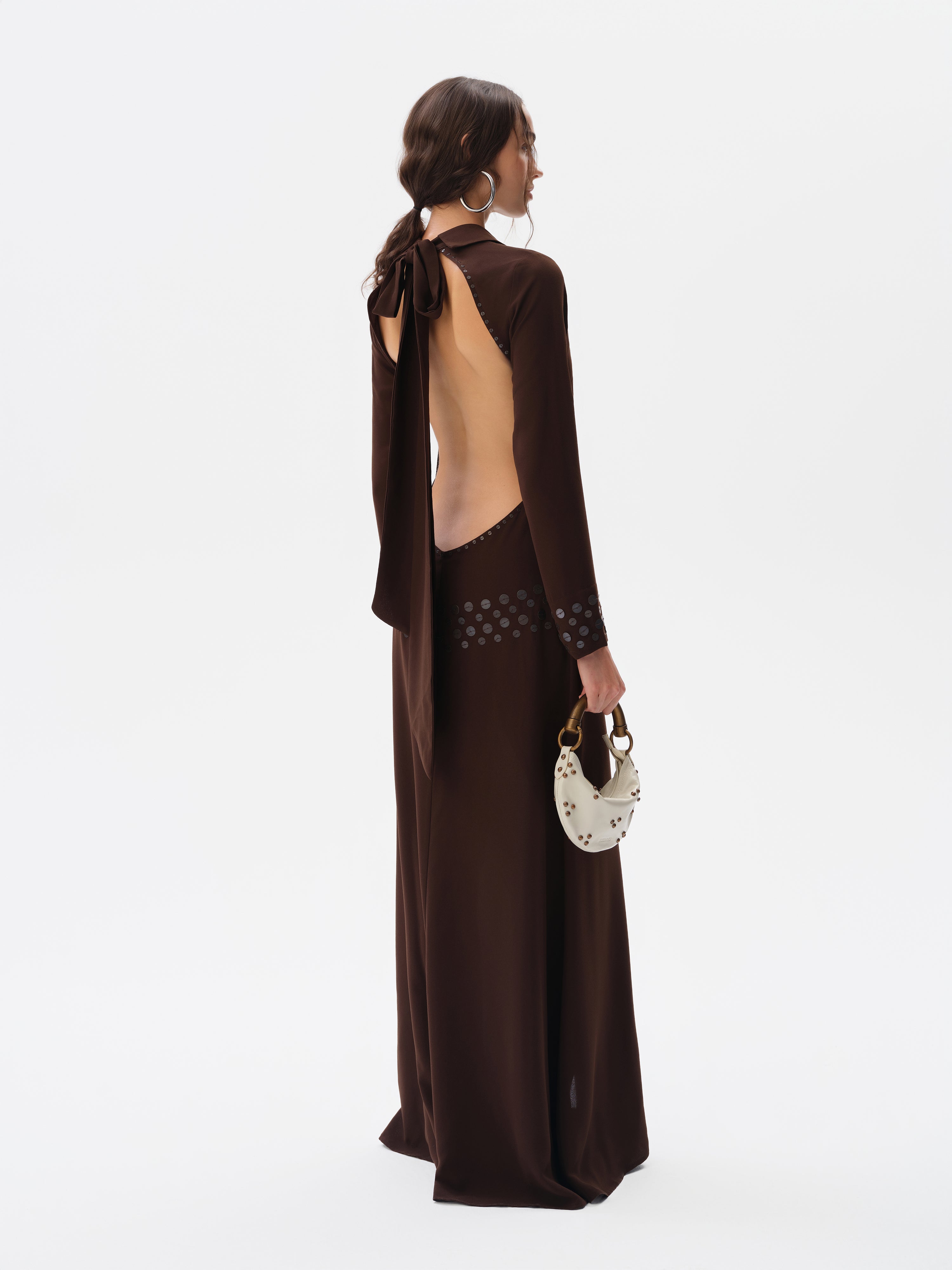 PALOMA - Open-back crepe dress