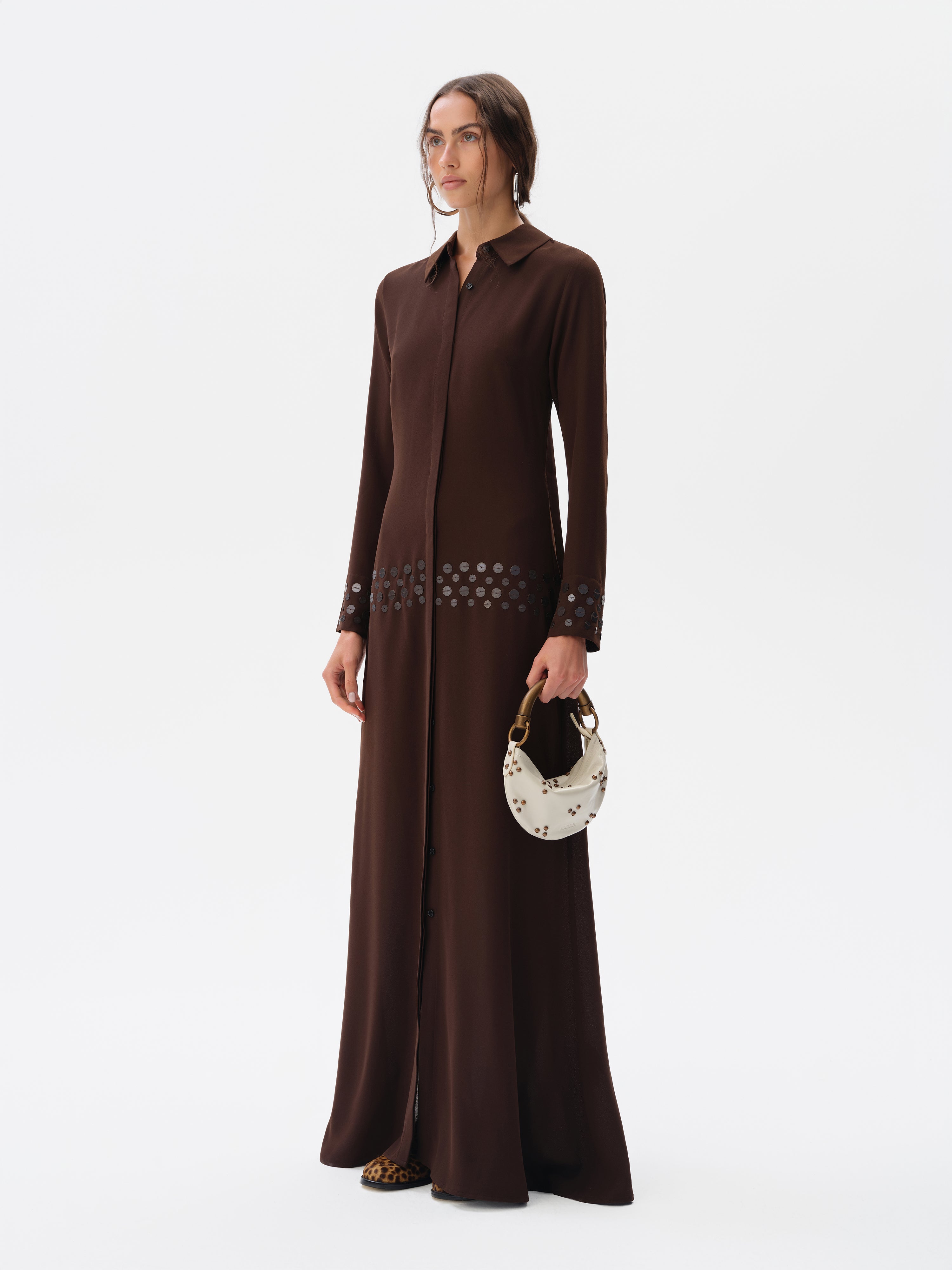 PALOMA - Open-back crepe dress