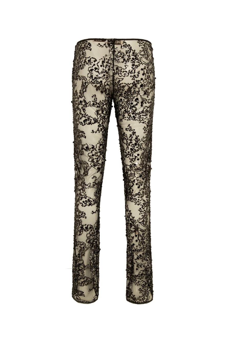 PALS - Sheer sequined pants with front-slit