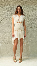 PENELOPE - Ruched asymmetric jersey dress