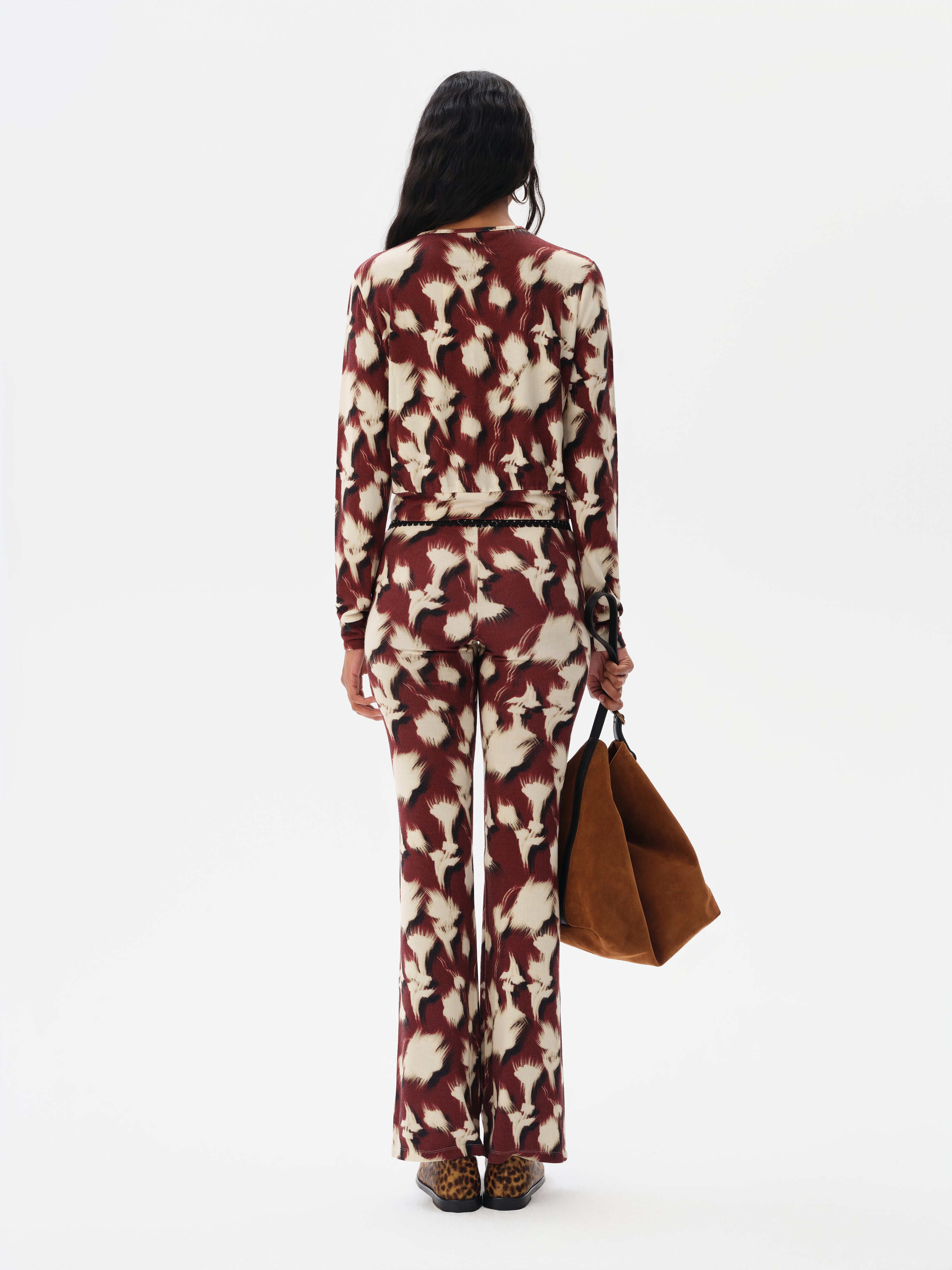 POLI - Printed jersey cardigan