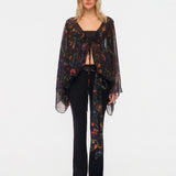 NOTRE - Flare-leg knit pants with scarf detail