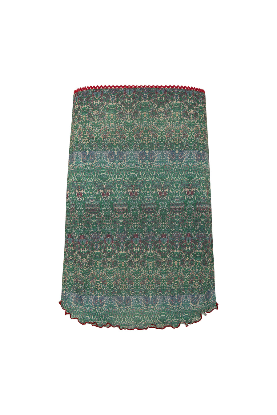 RICA - Scallop detailed textured printed skirt