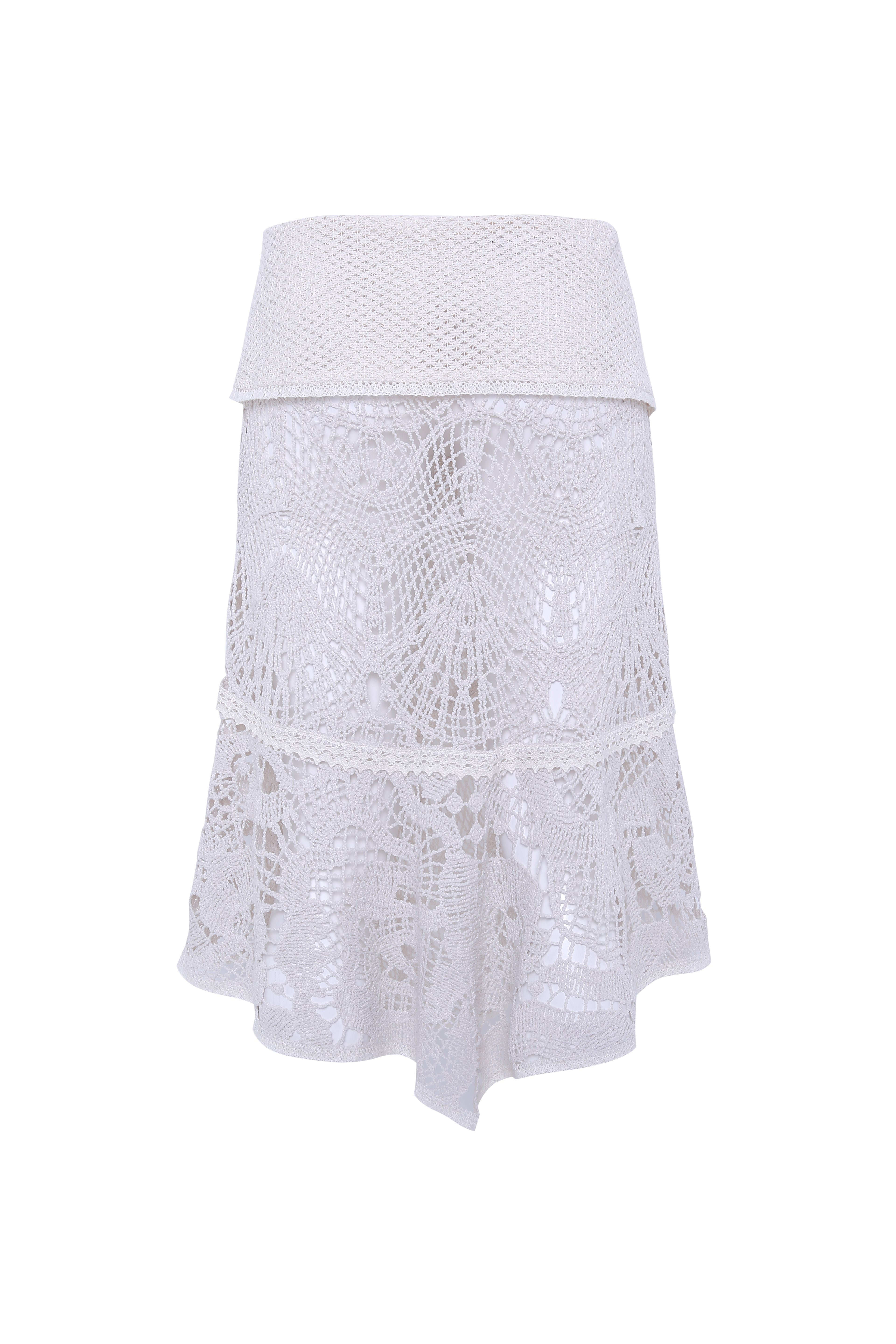 RITA - Crochet midi skirt with slit detail