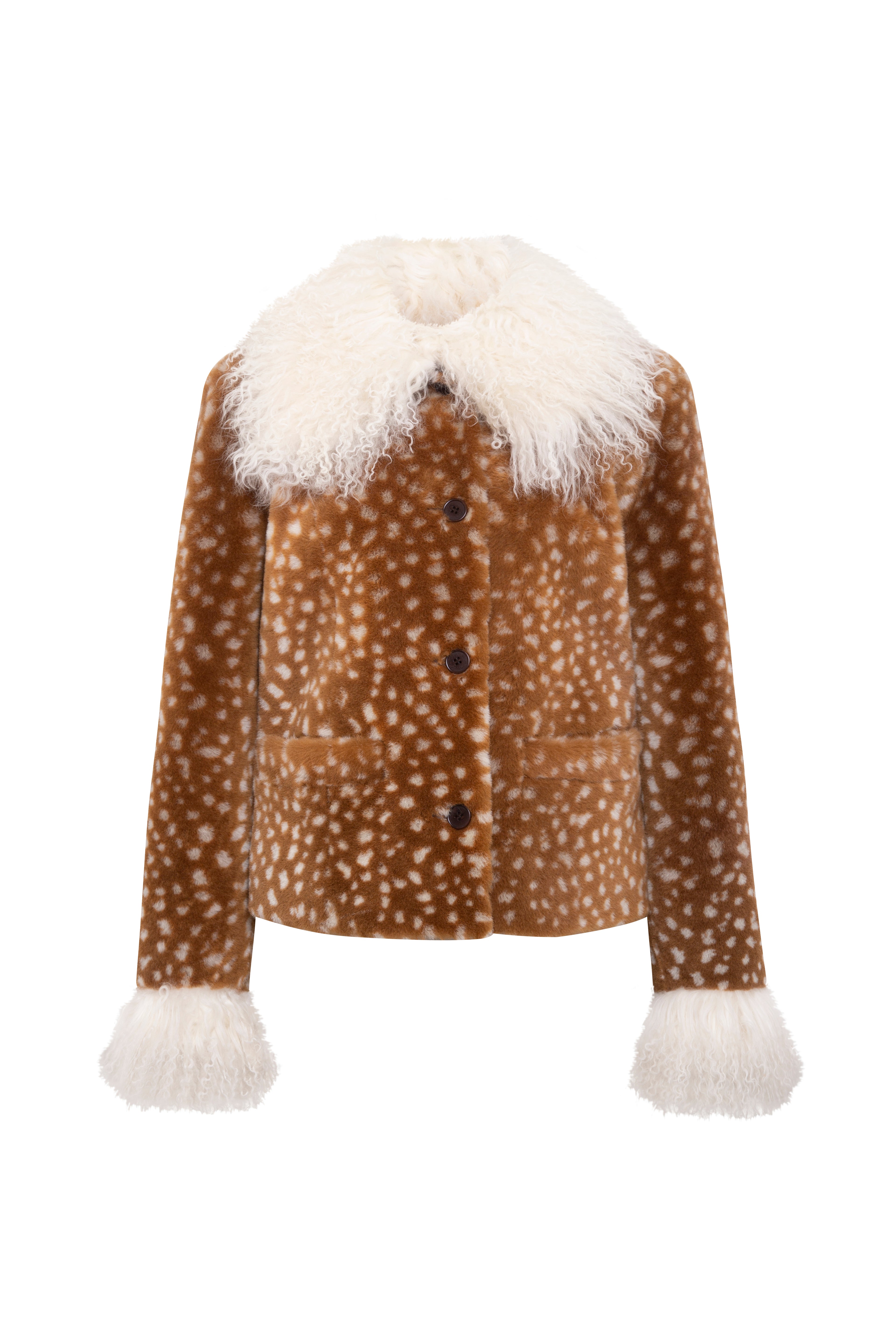 RONCH - Fur detailed printed jacket