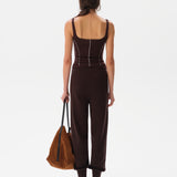 MIRA - Tank top with blanket-stitching