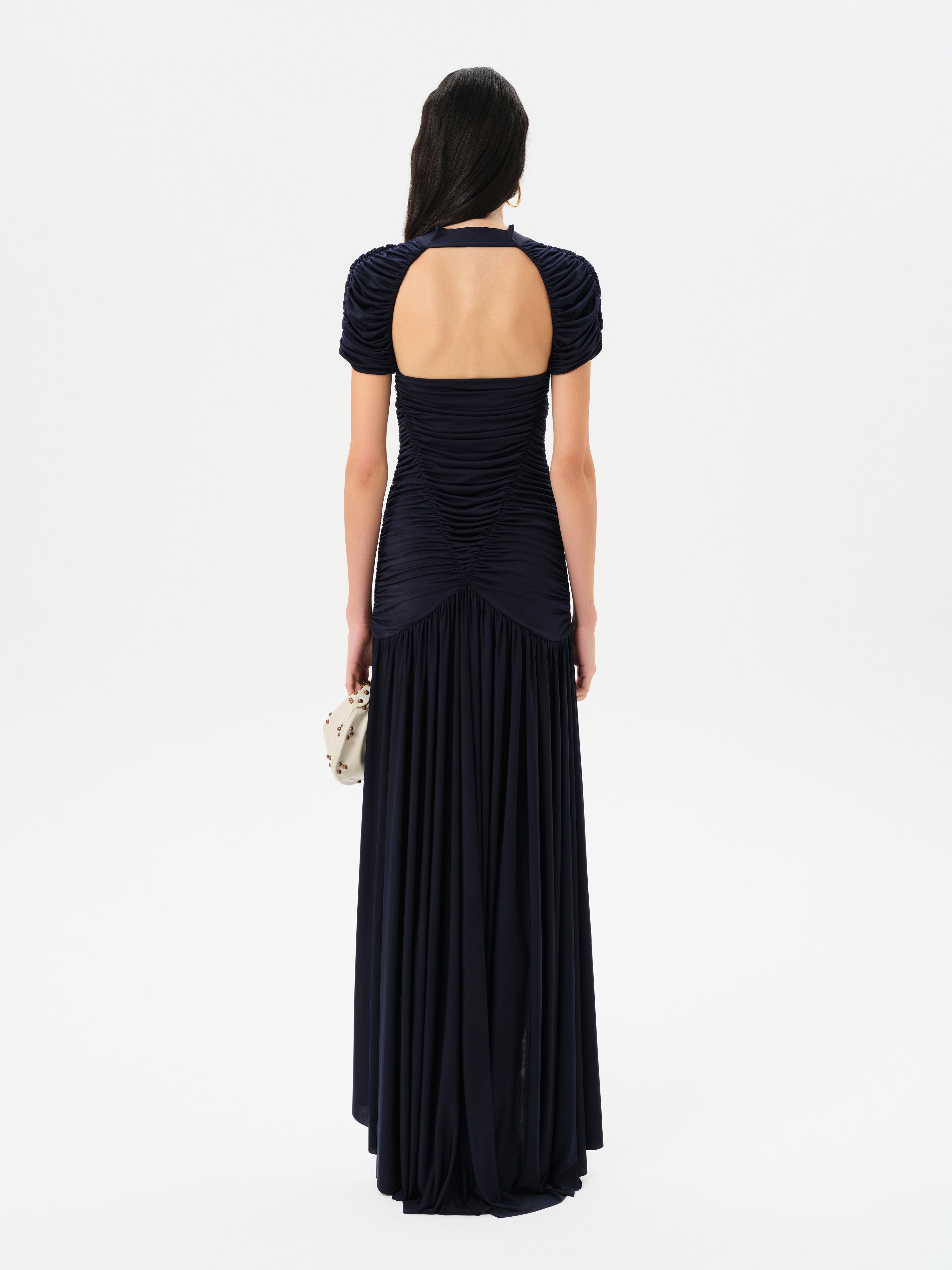 ROXY - Stretch jersey ruched maxi dress