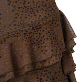 SELI - Low-waist printed ruffled asymmetric skirt