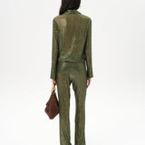 SEZANNE - Semi sheer sequin button-down