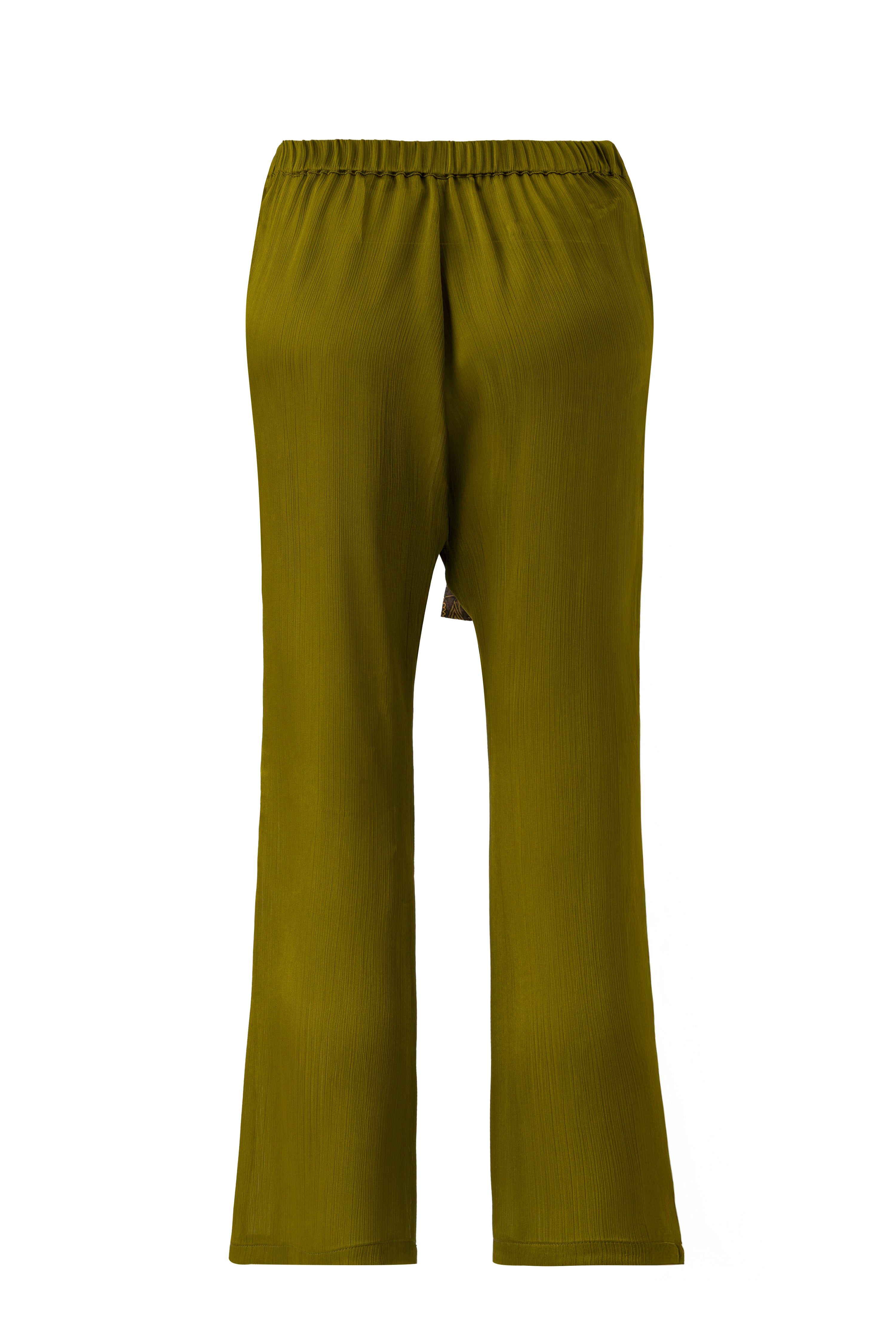 SHELA - Plisse tapered satin pants