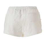 SHOL - Flower appliqué detailed mini shorts