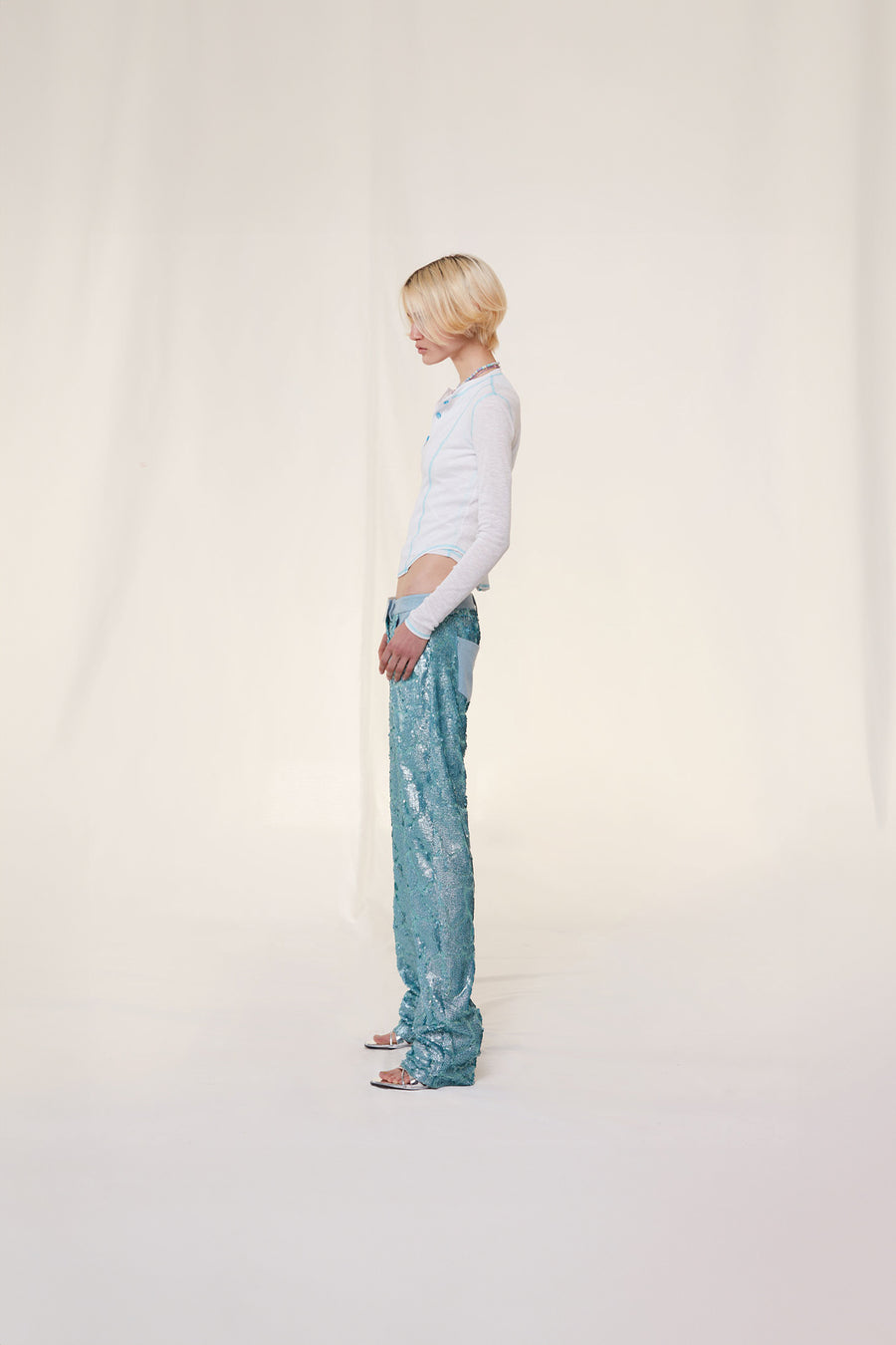 SUN - Sequined low-rise pants