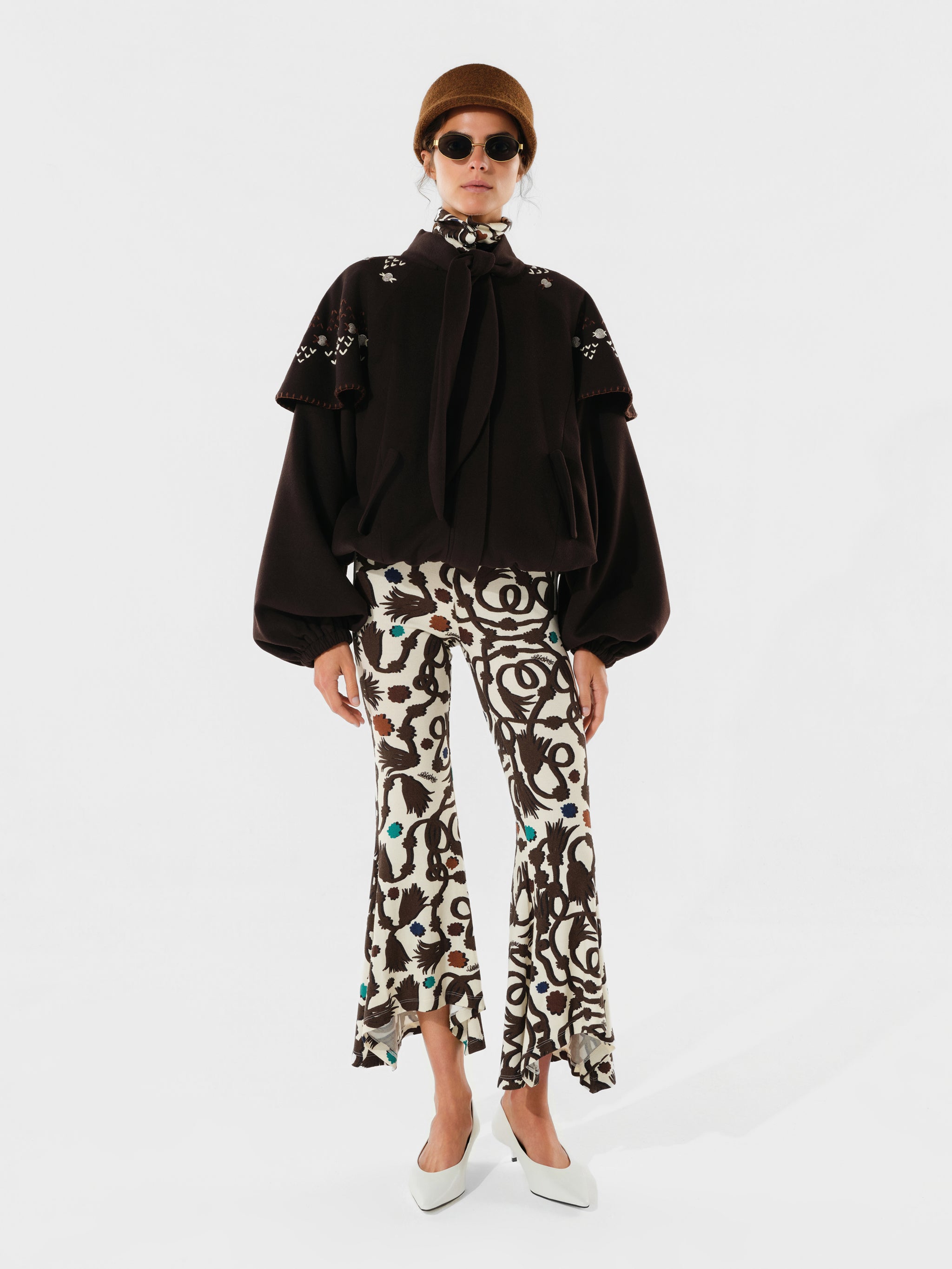 DUNE - Cape overlay embroidered jacket