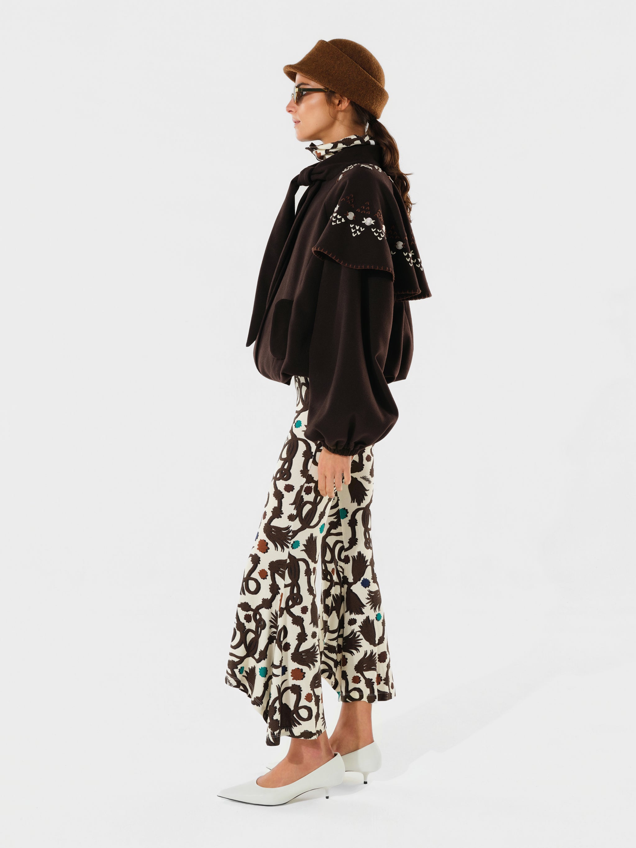DUNE - Cape overlay embroidered jacket
