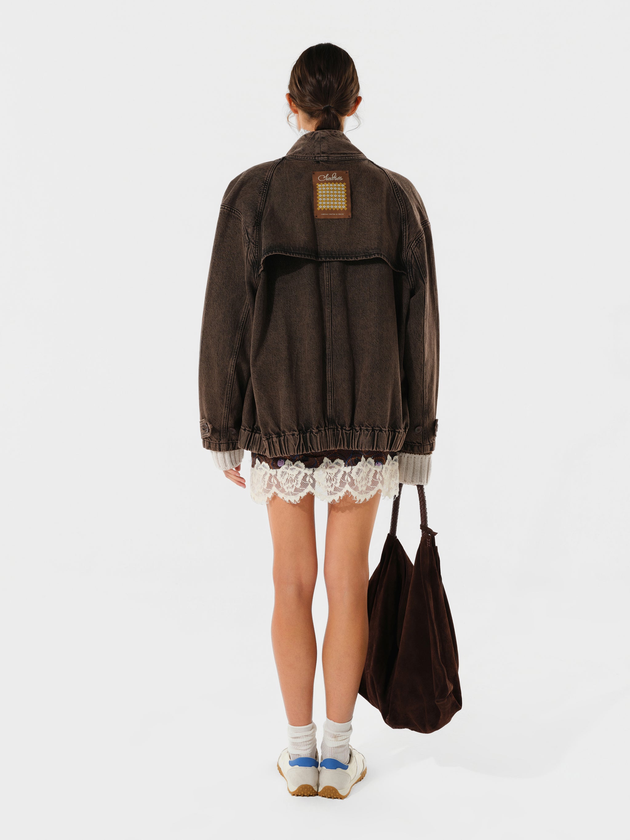 NIERA - Lace-trimmed mini skirt
