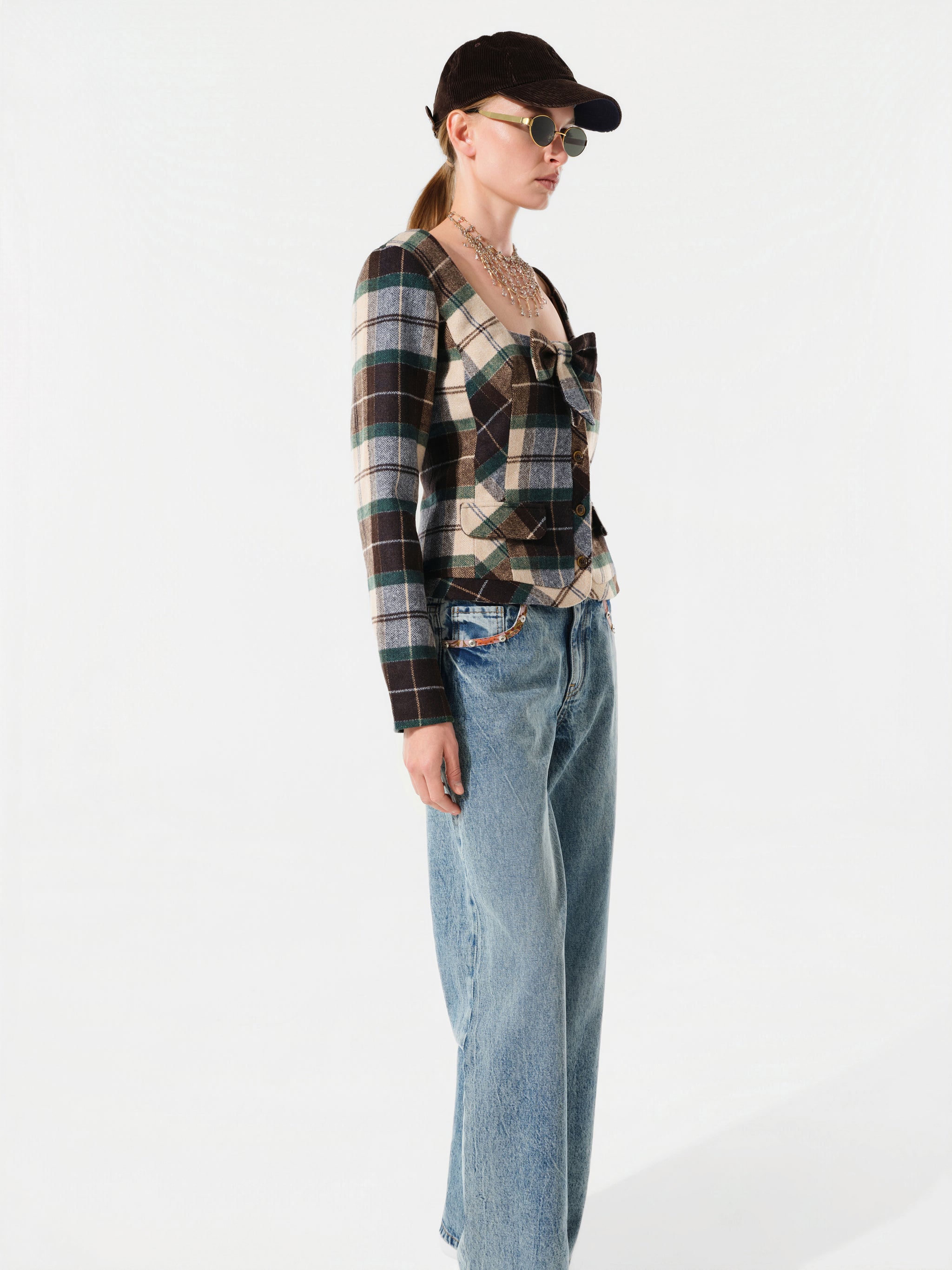 LENOR - Jacket with front bow detail