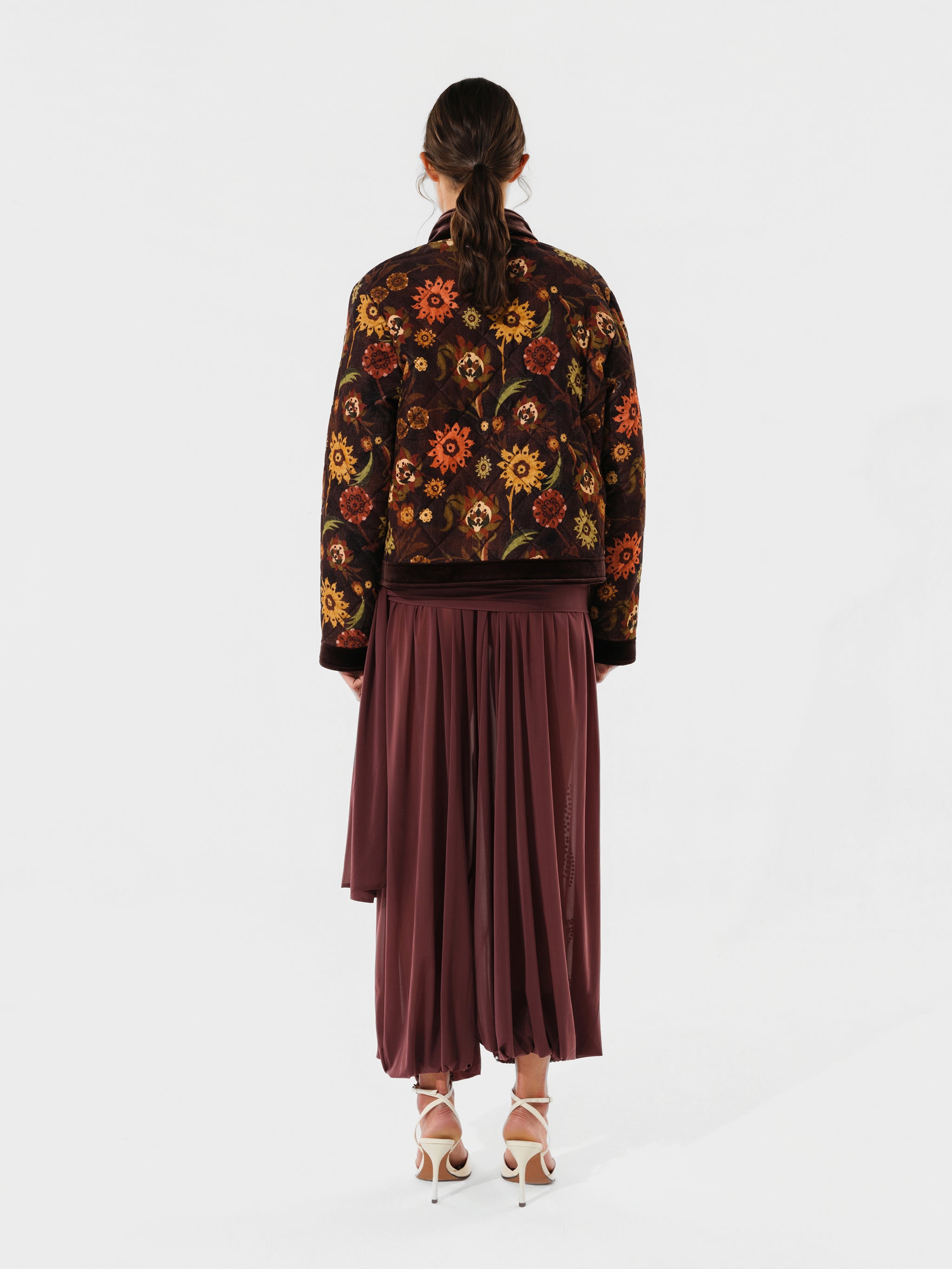 DONNA - Floral jacket with hook closure