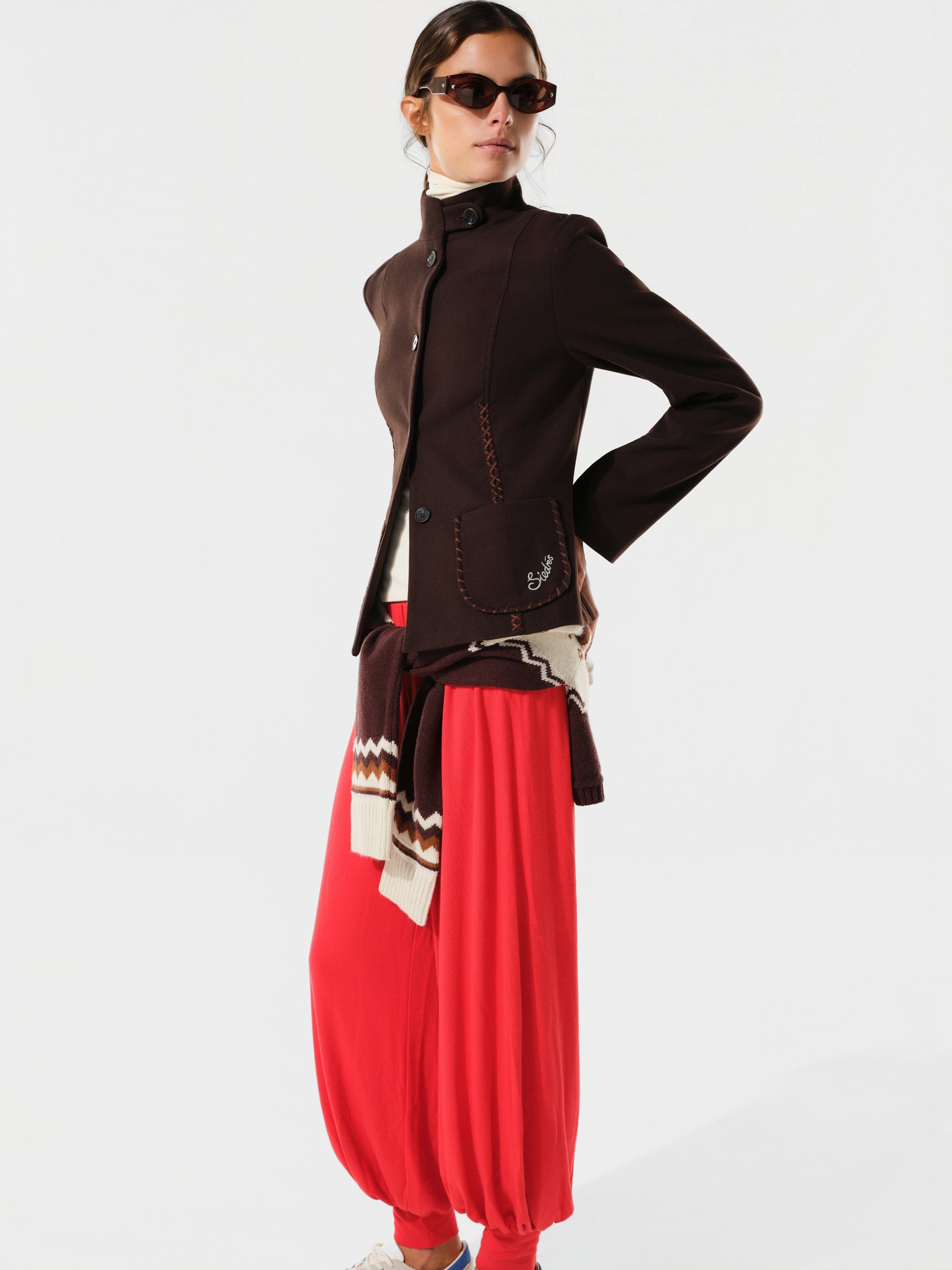 JACKIE - Structured jacket with stand collar