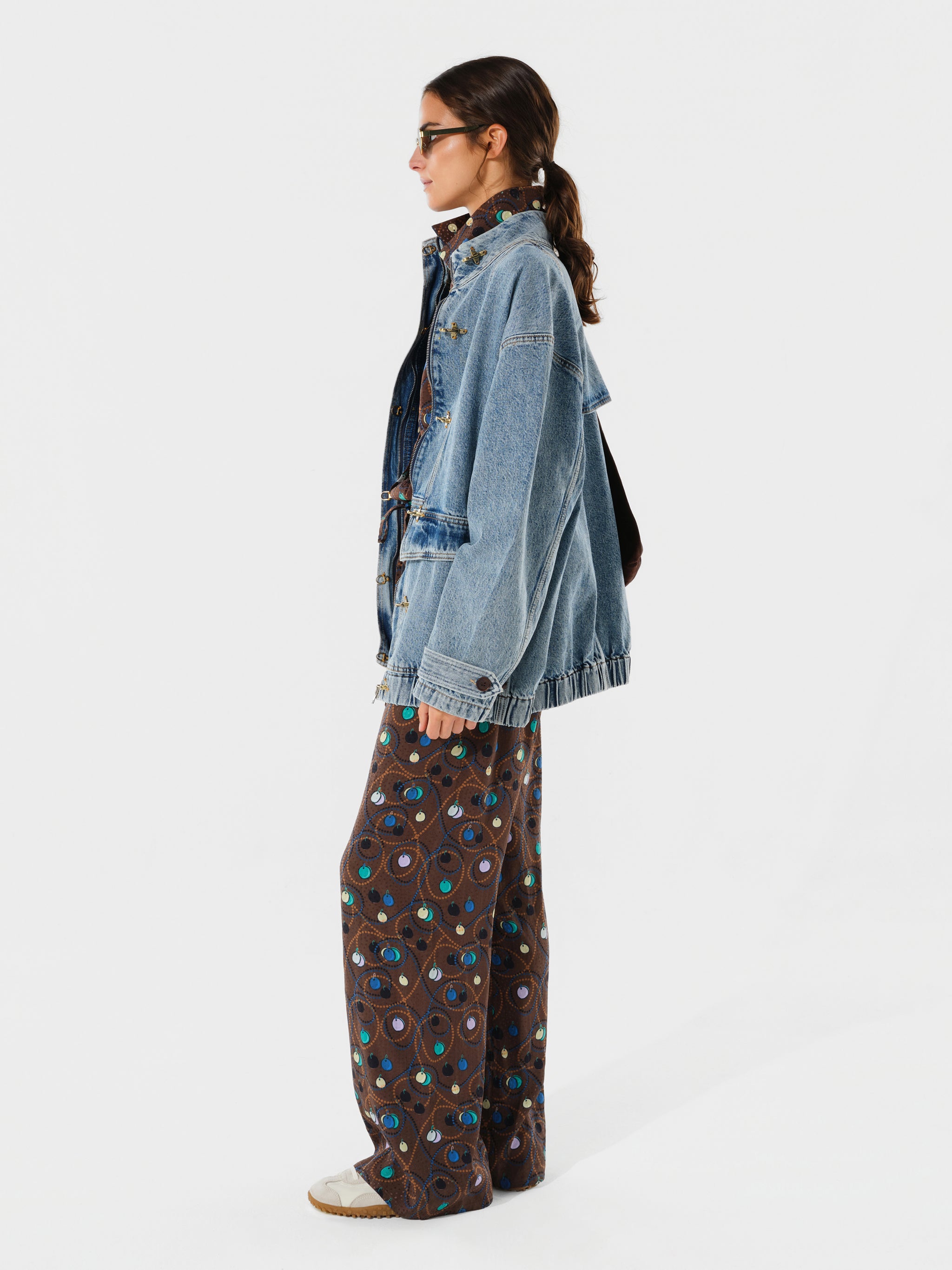 MANOCE - Printed wide-leg pant