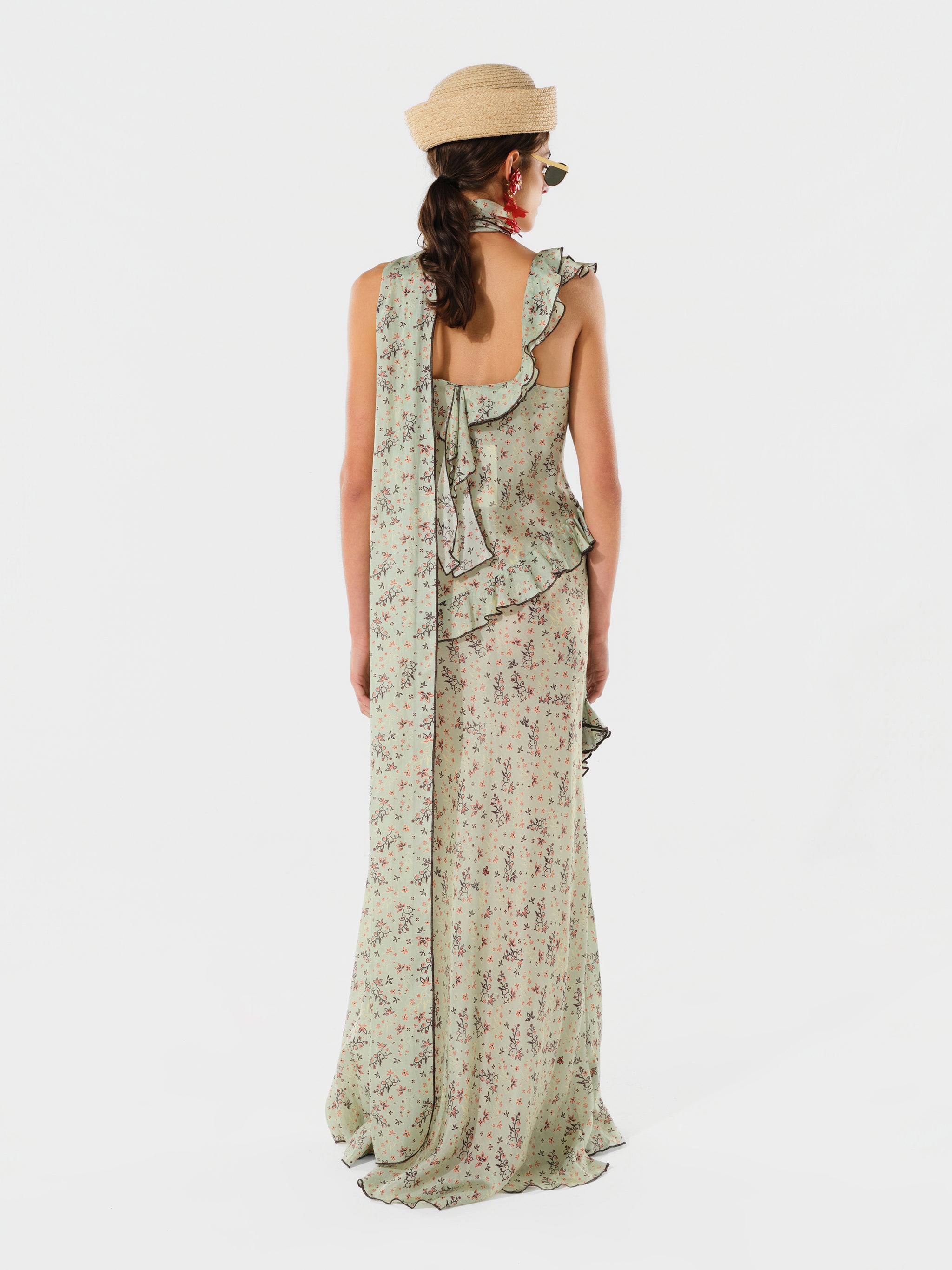 MONICA - Floral printed maxi dress