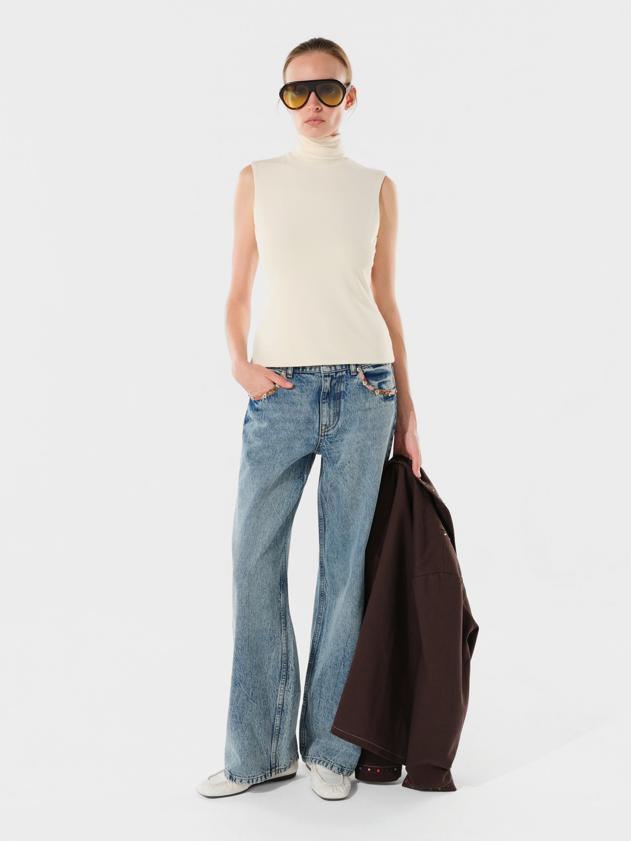 LORI - Sleeveless knit top