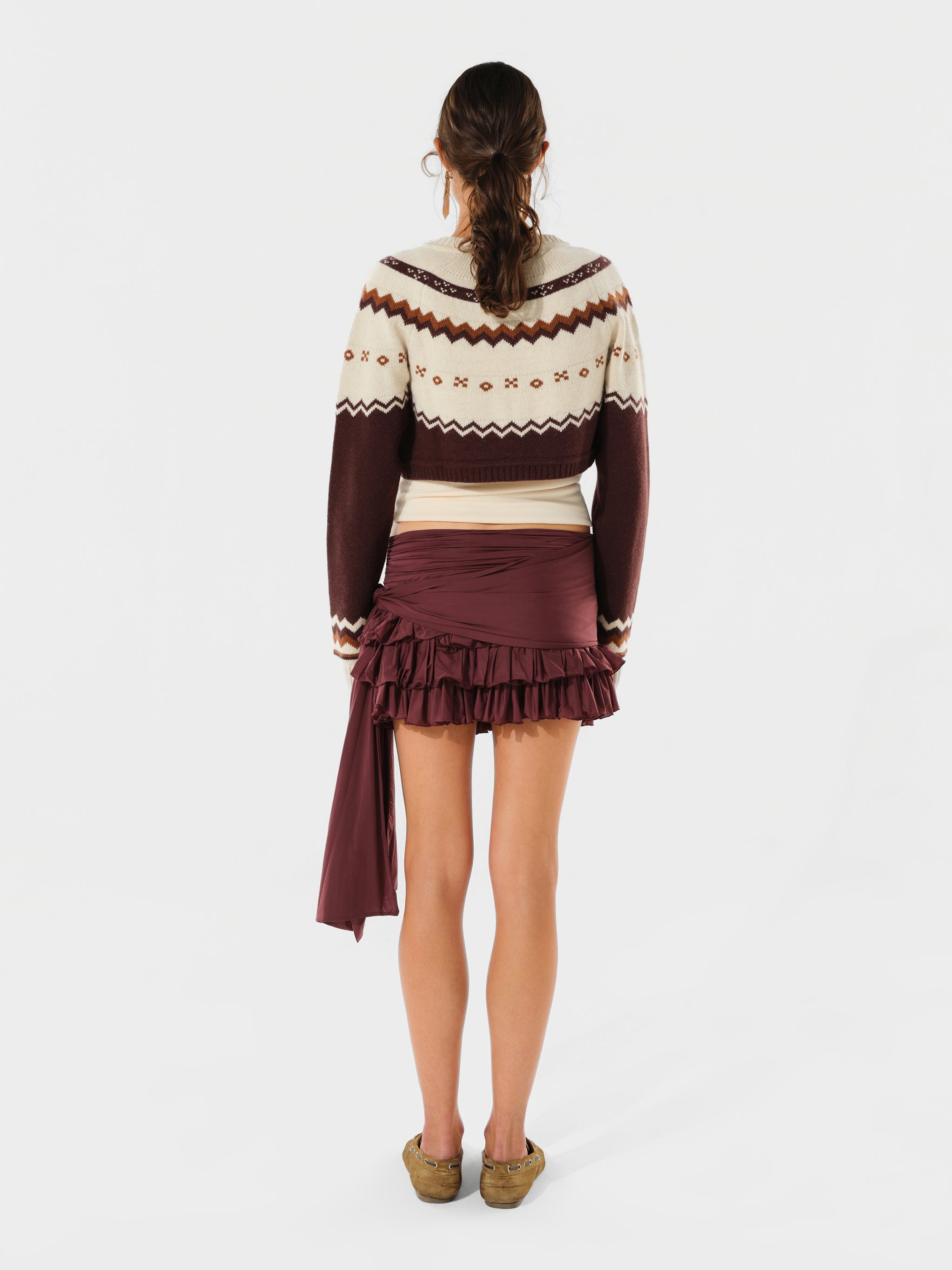 ODESSA - Nordic patterned button cardigan