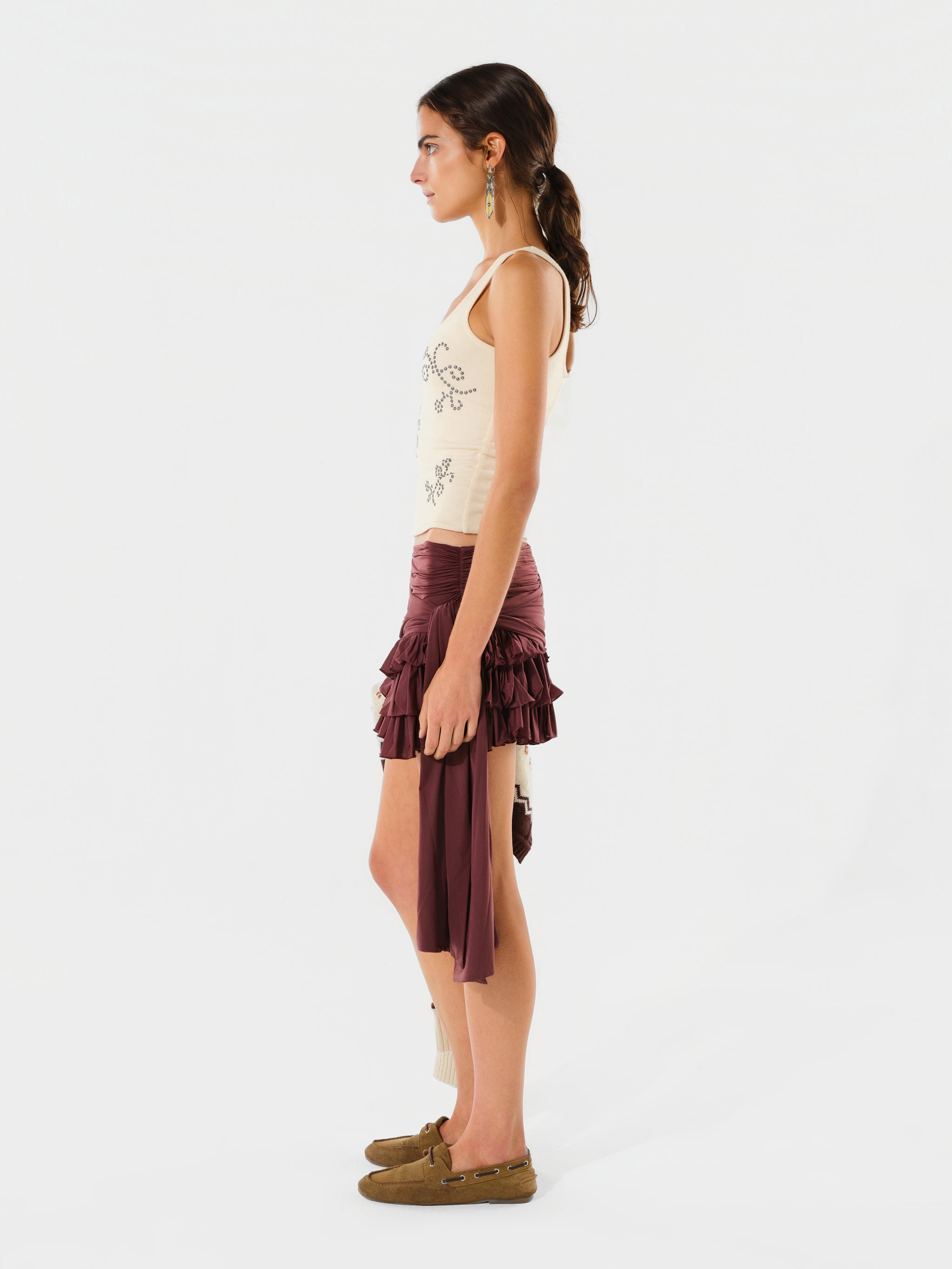 CALI - Embellished square neck top