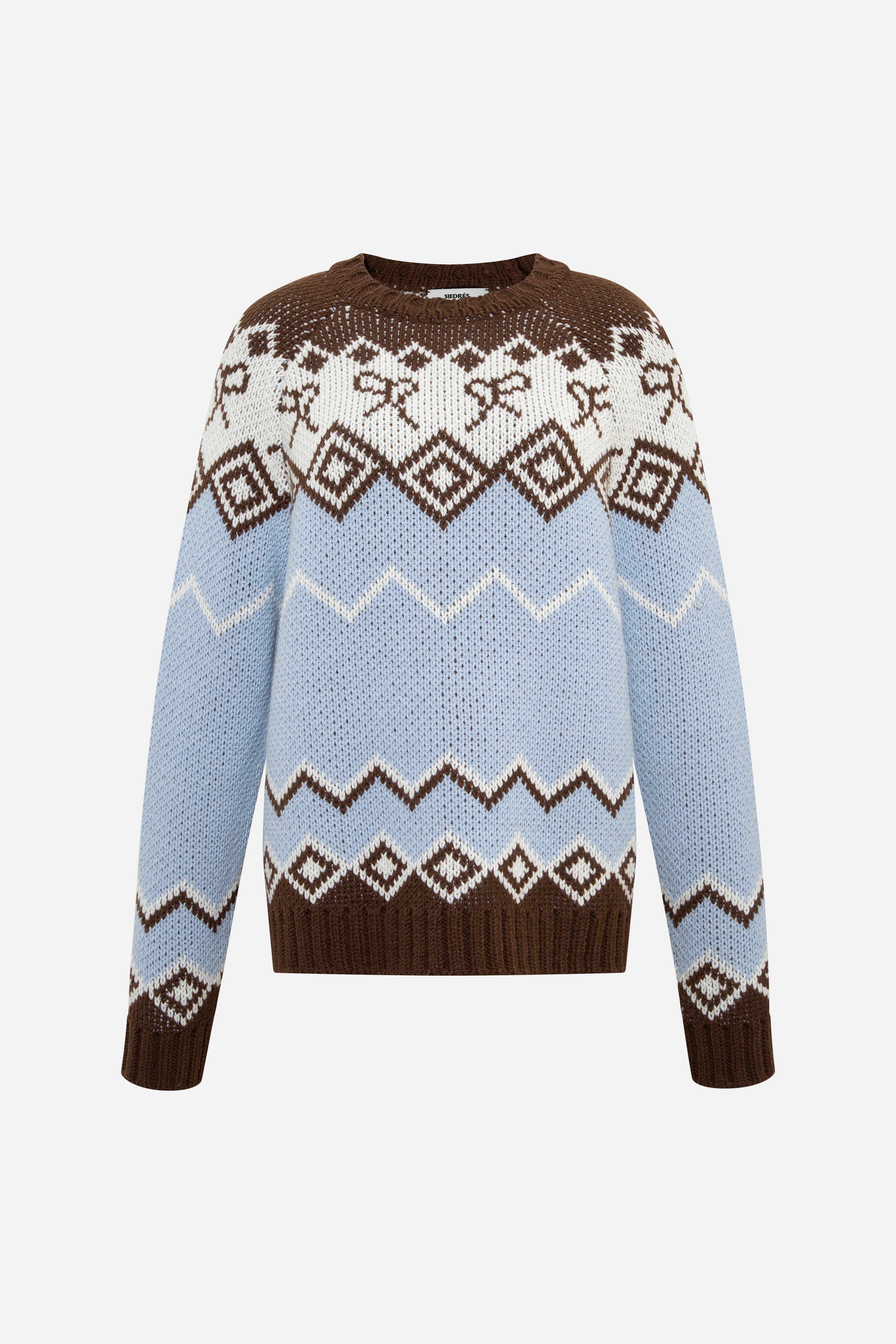 CELESTE - Wool jacquard-knit sweater