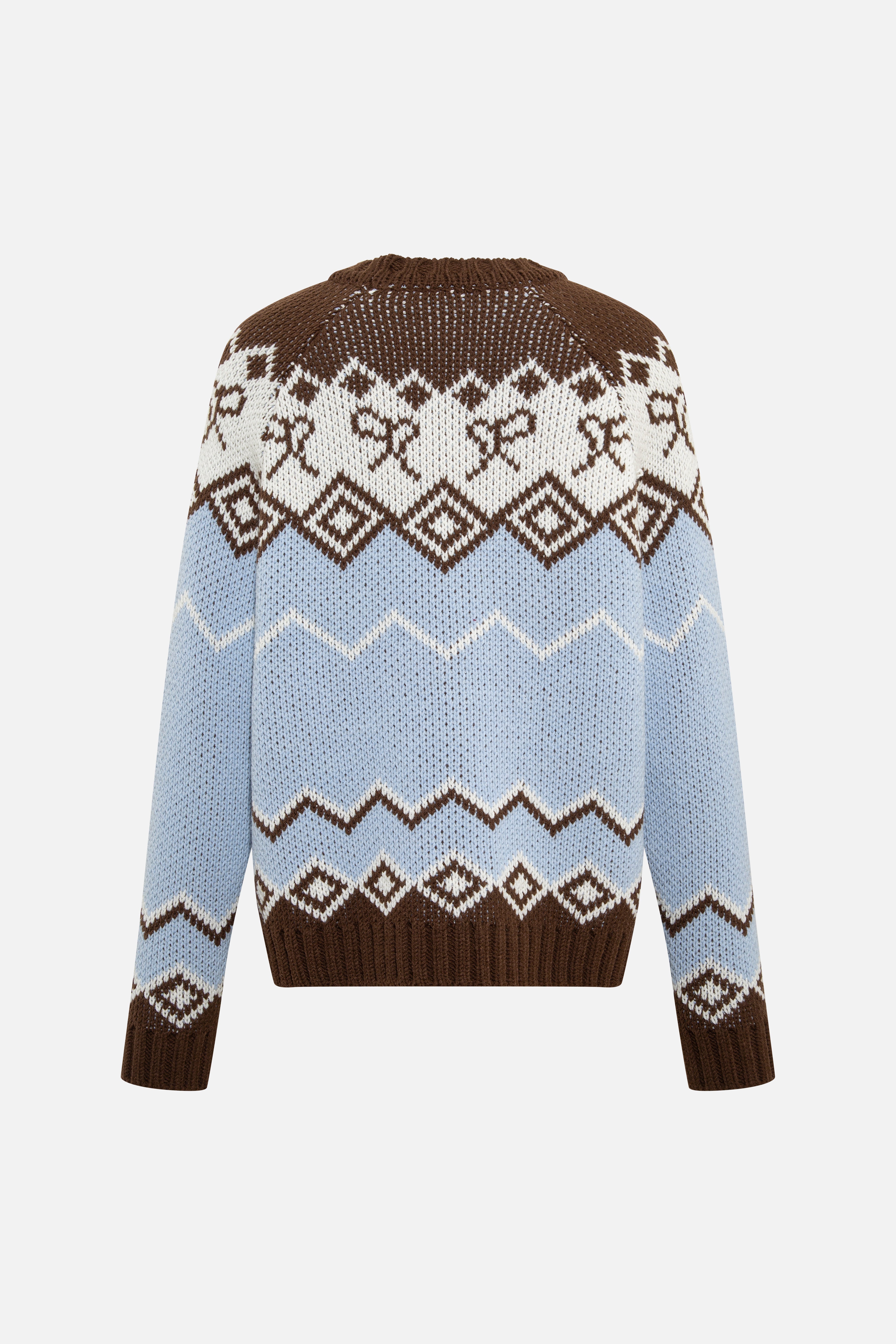 CELESTE - Wool jacquard-knit sweater