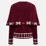 CLEO - Cashmere-wool blend cape detailed knit cardigan