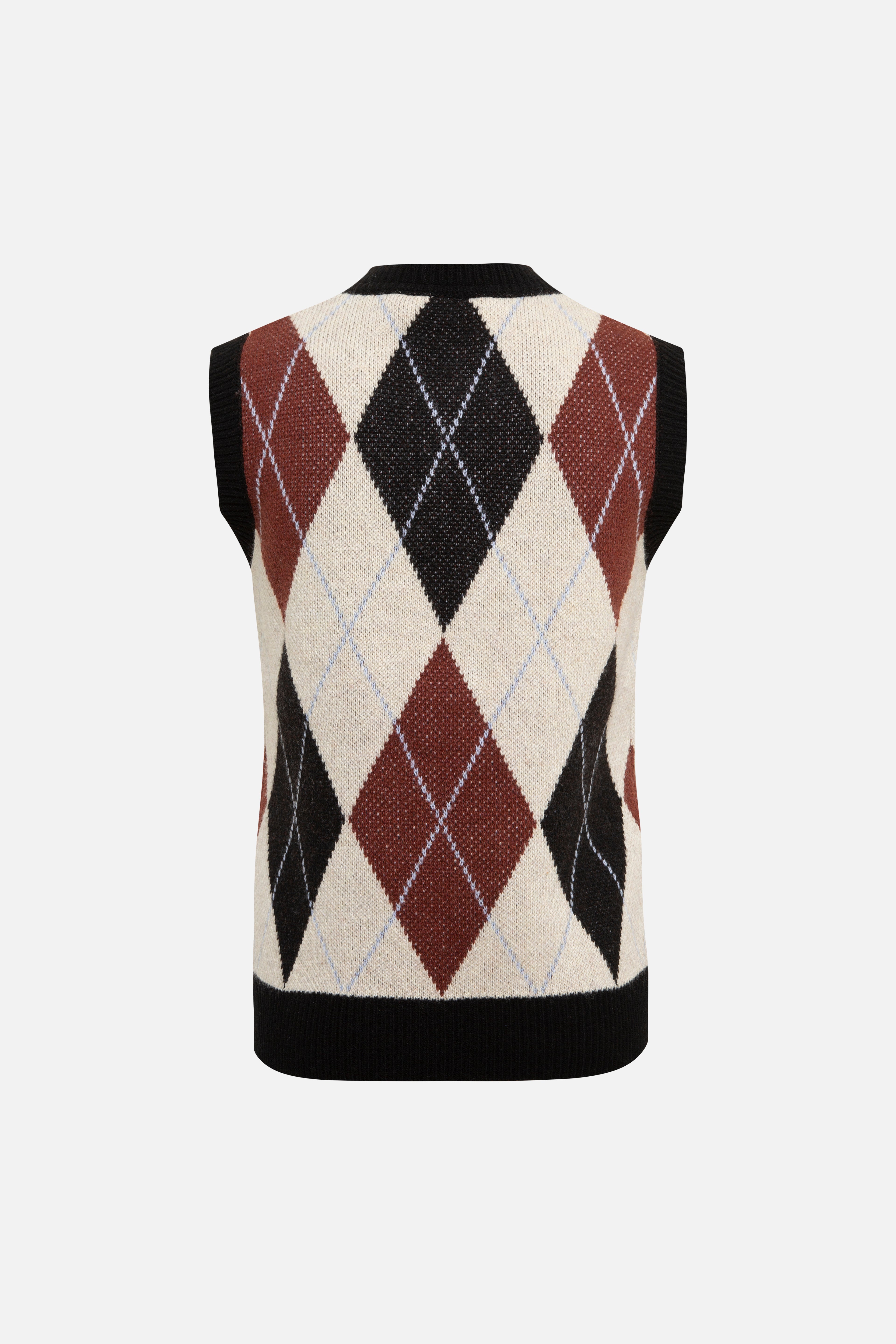 CARINA - Cashmere-wool blend semi-buttoned vest