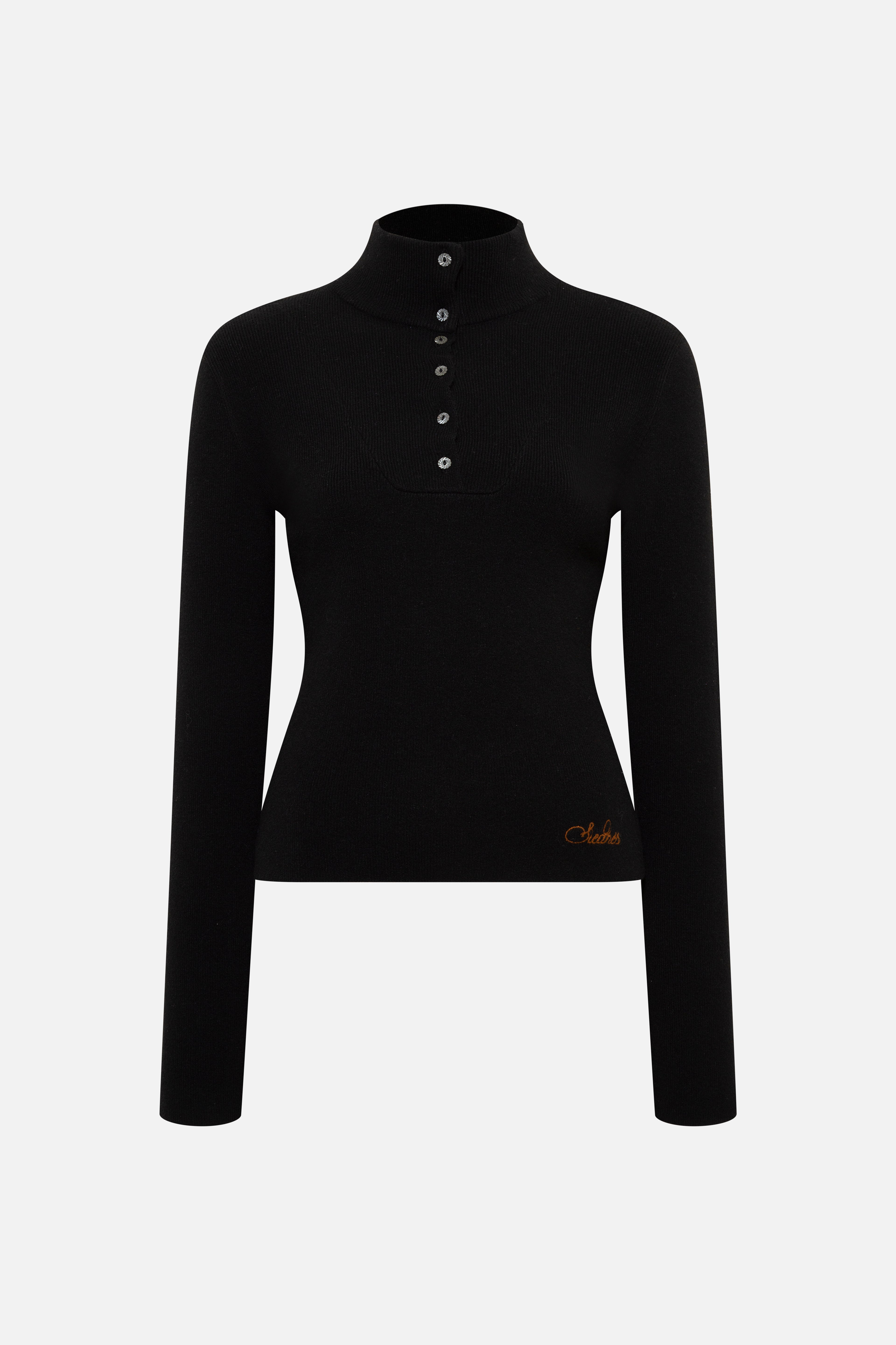 ELORA - High neck cashmere-wool knit