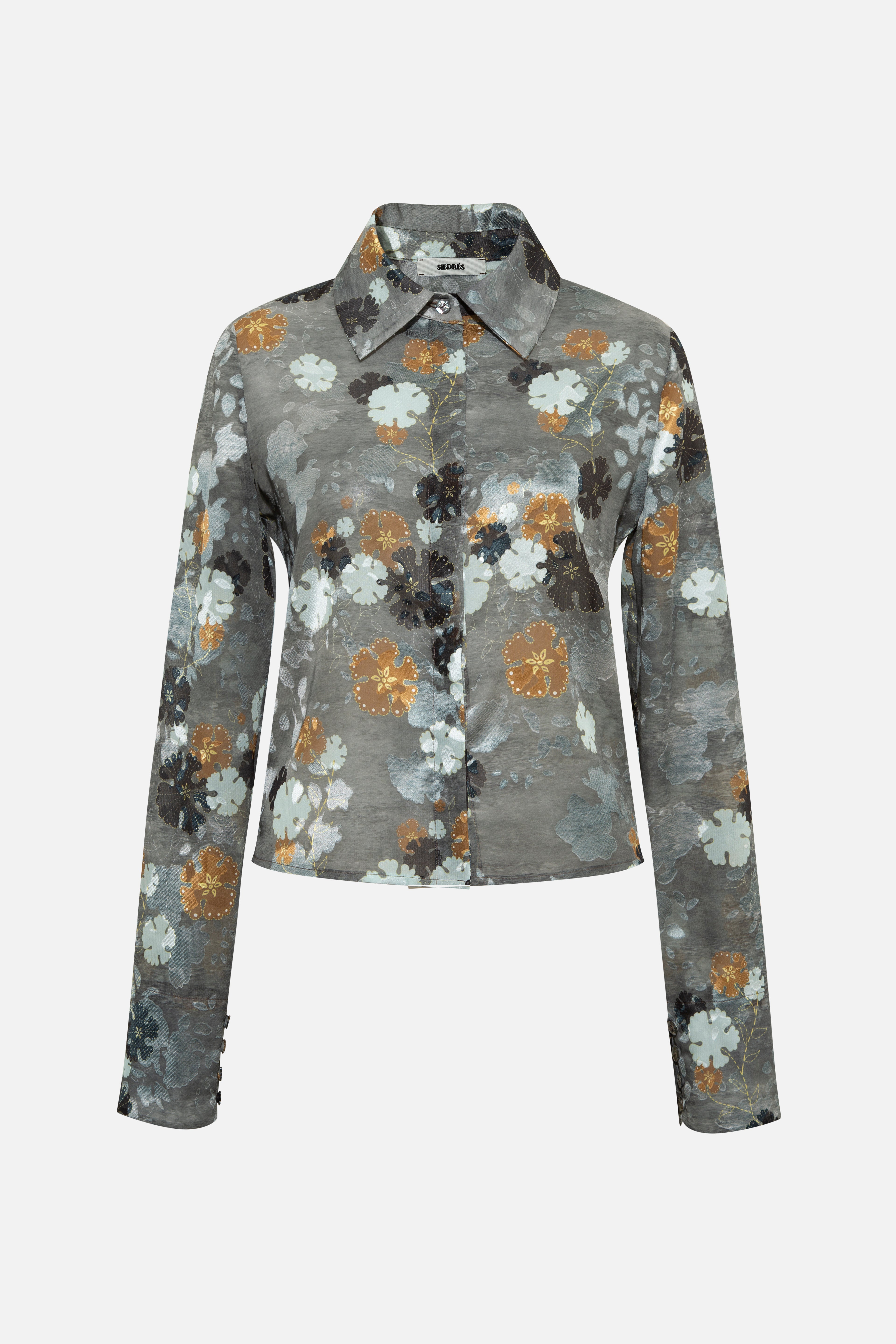 SEZANNE - Chiffon shirt with devoré detail