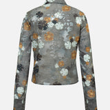 SEZANNE - Chiffon shirt with devoré detail