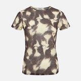 ARDEN - Printed mesh semi-sheer top