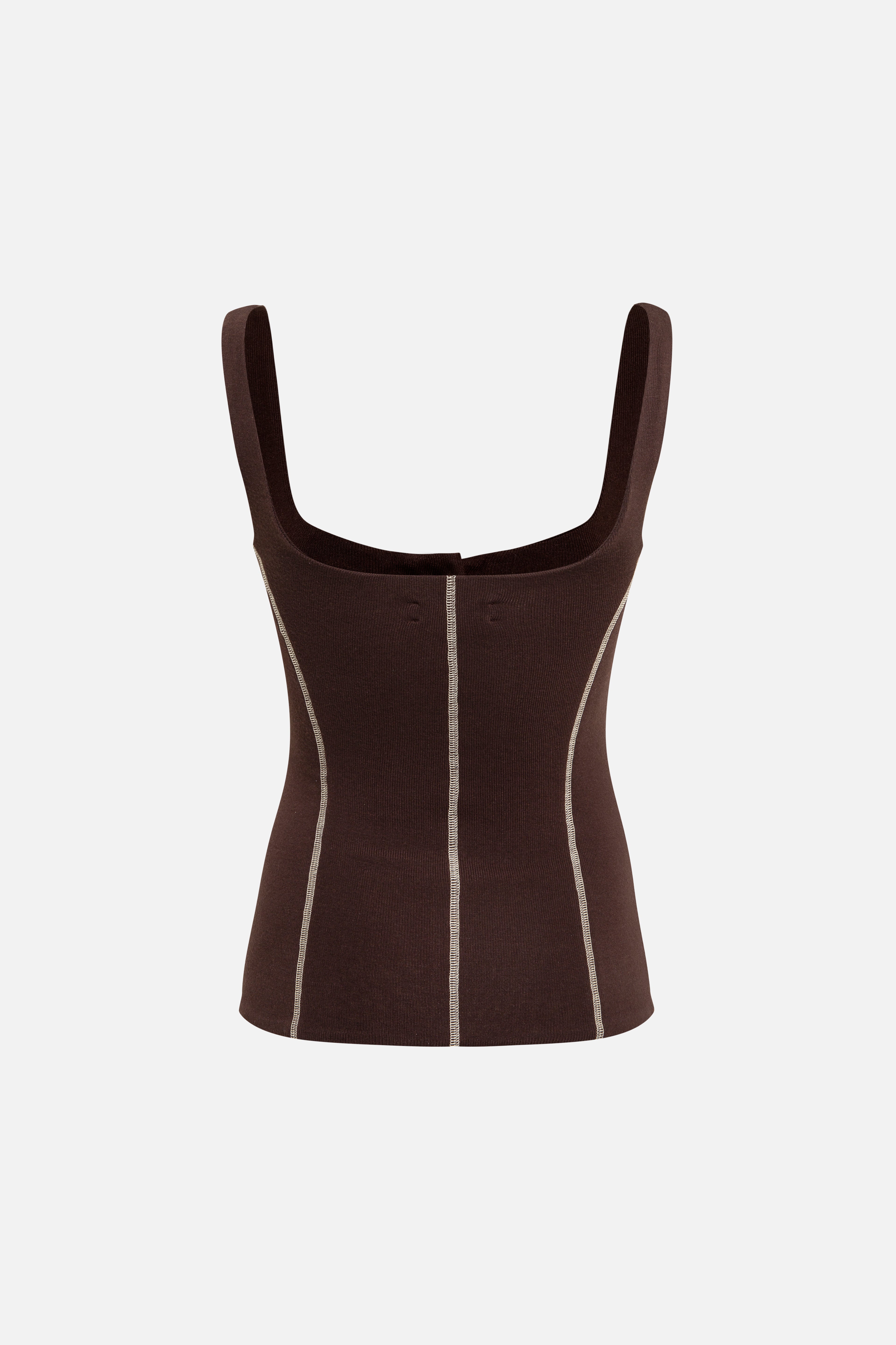 MIRA - Tank top with blanket-stitching