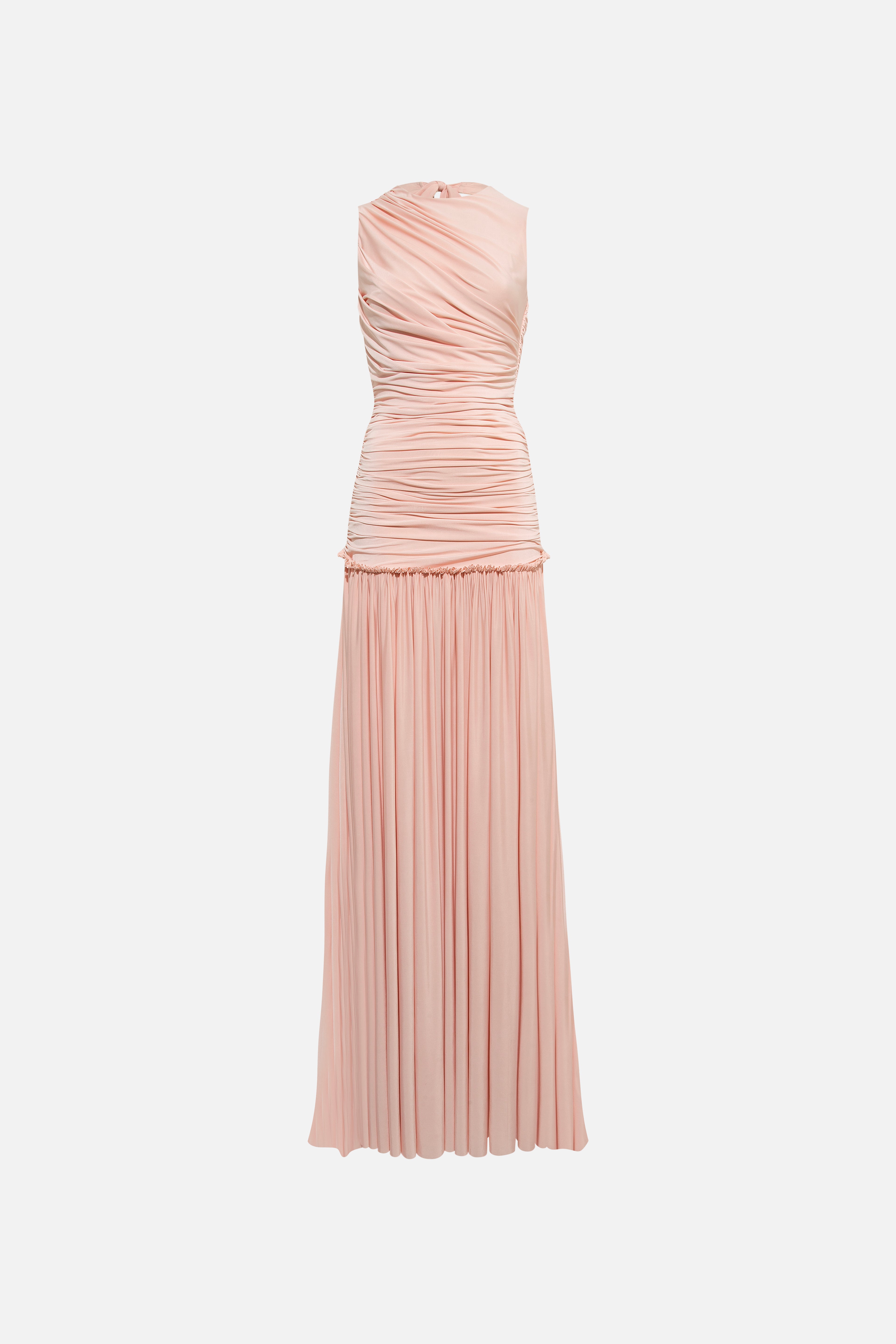 siedres dress ALINA - Open-back ruched maxi jersey dress by SIEDRÉS