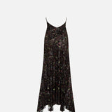 SEGNOR - Open-back halter velvet devoré dress