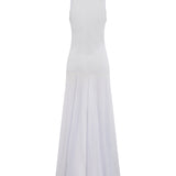 SINA - Mock neck jacquard flower detailed sheer knit dress