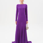 SKYE - Long-sleeve jersey maxi dress with open-back detail