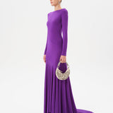 SKYE - Long-sleeve jersey maxi dress with open-back detail