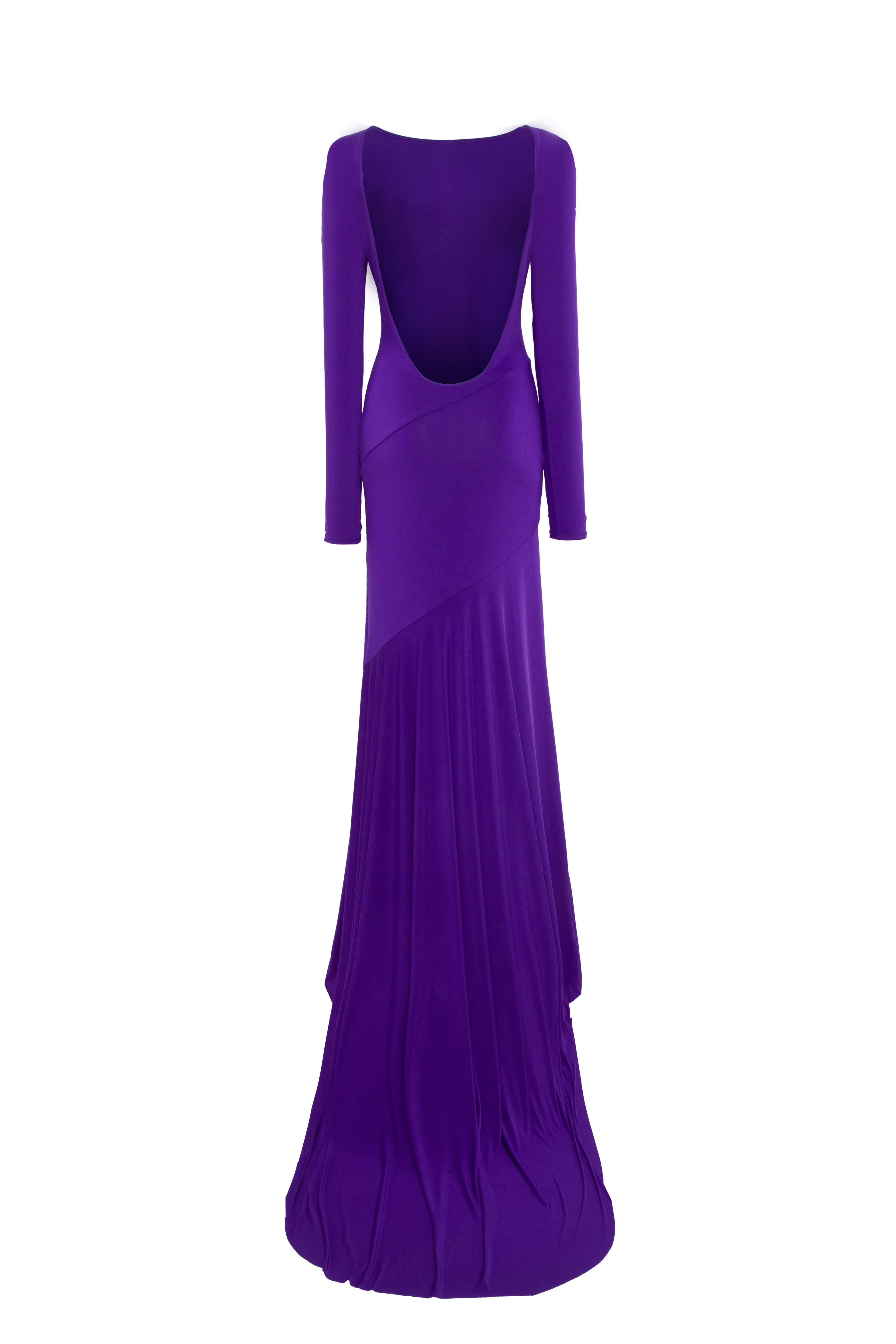 SKYE - Long-sleeve jersey maxi dress with open-back detail by SIEDRS | Official website SKYE - Long-sleeve jersey maxi dress with open-back detail by SIEDRS | Official website