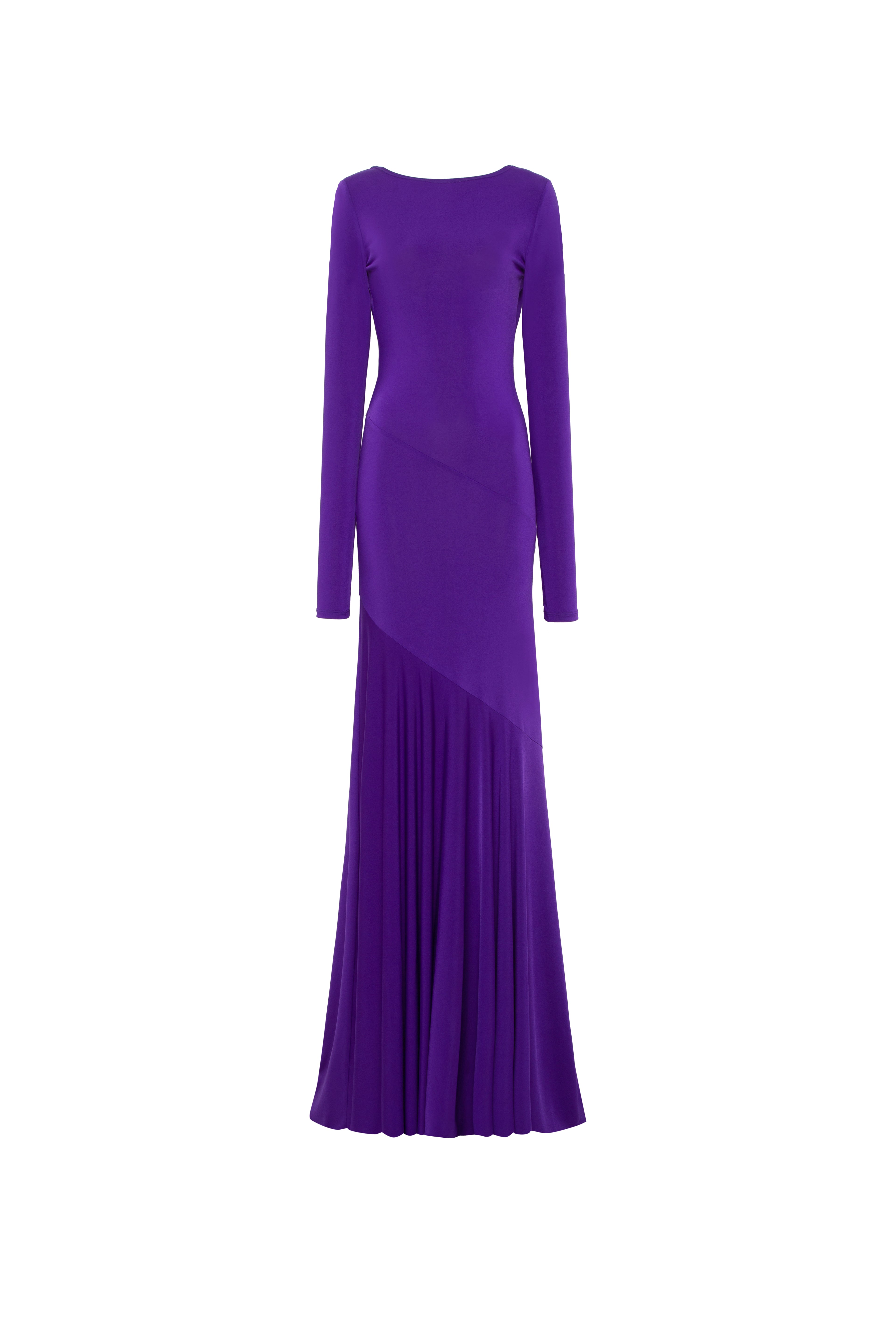SKYE - Long-sleeve jersey maxi dress with open-back detail