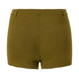 SOU - Belt detailed mini knit shorts