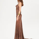 VENUSIA - Cut-out and bead-embellished maxi dress