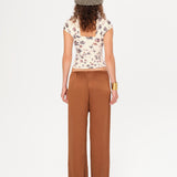 MANOCE - Bead-embellished wide-leg drawstring pants