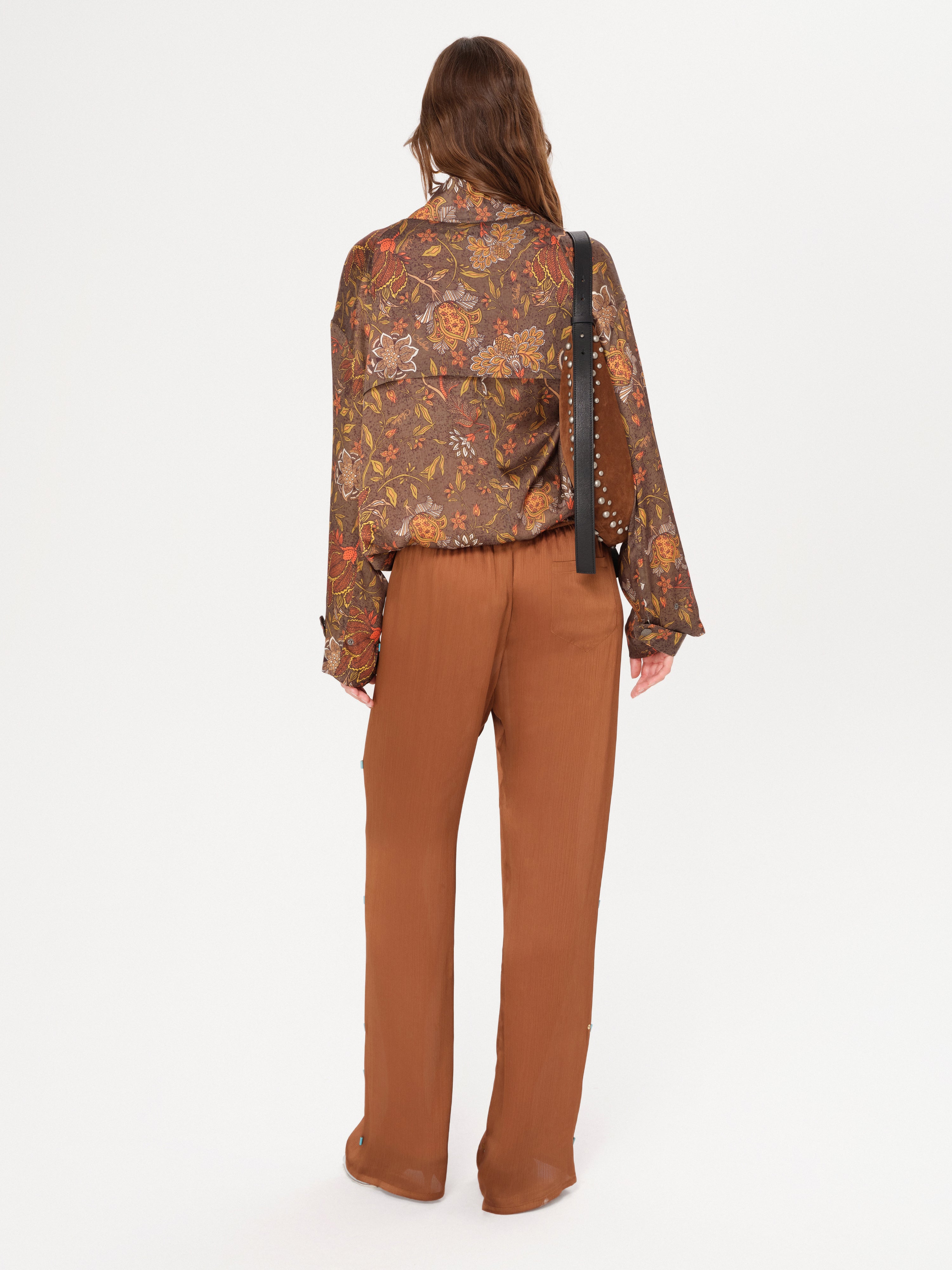 POLCA - Floral-printed oversized bomber jacket